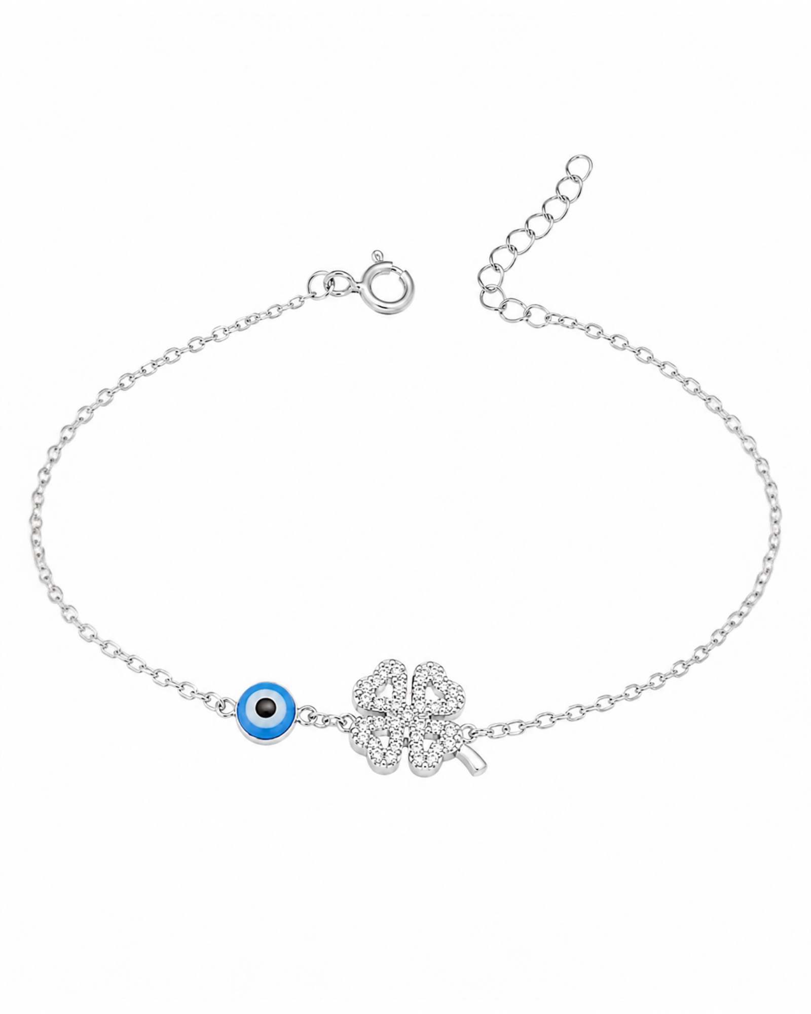 Pulseira Trevo em Prata
