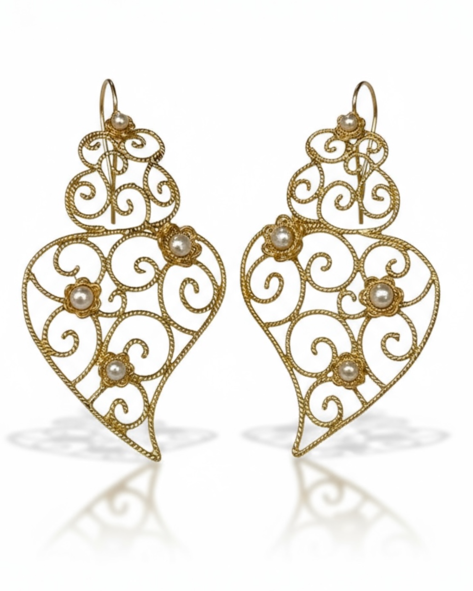 Viana Heart Pearl Earrings