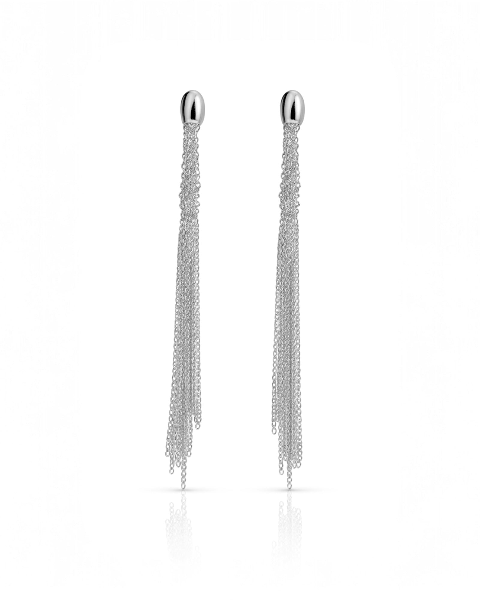 Brincos Compridos em Prata