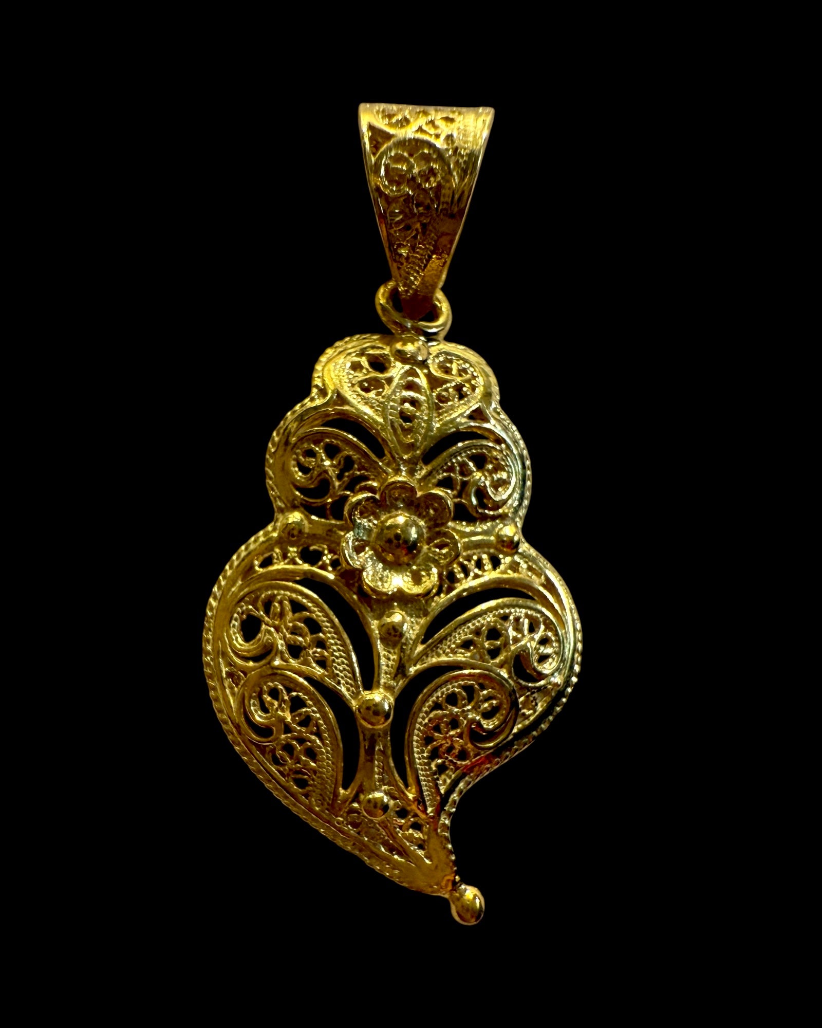 Medalha Coração de Viana em Prata Dourada