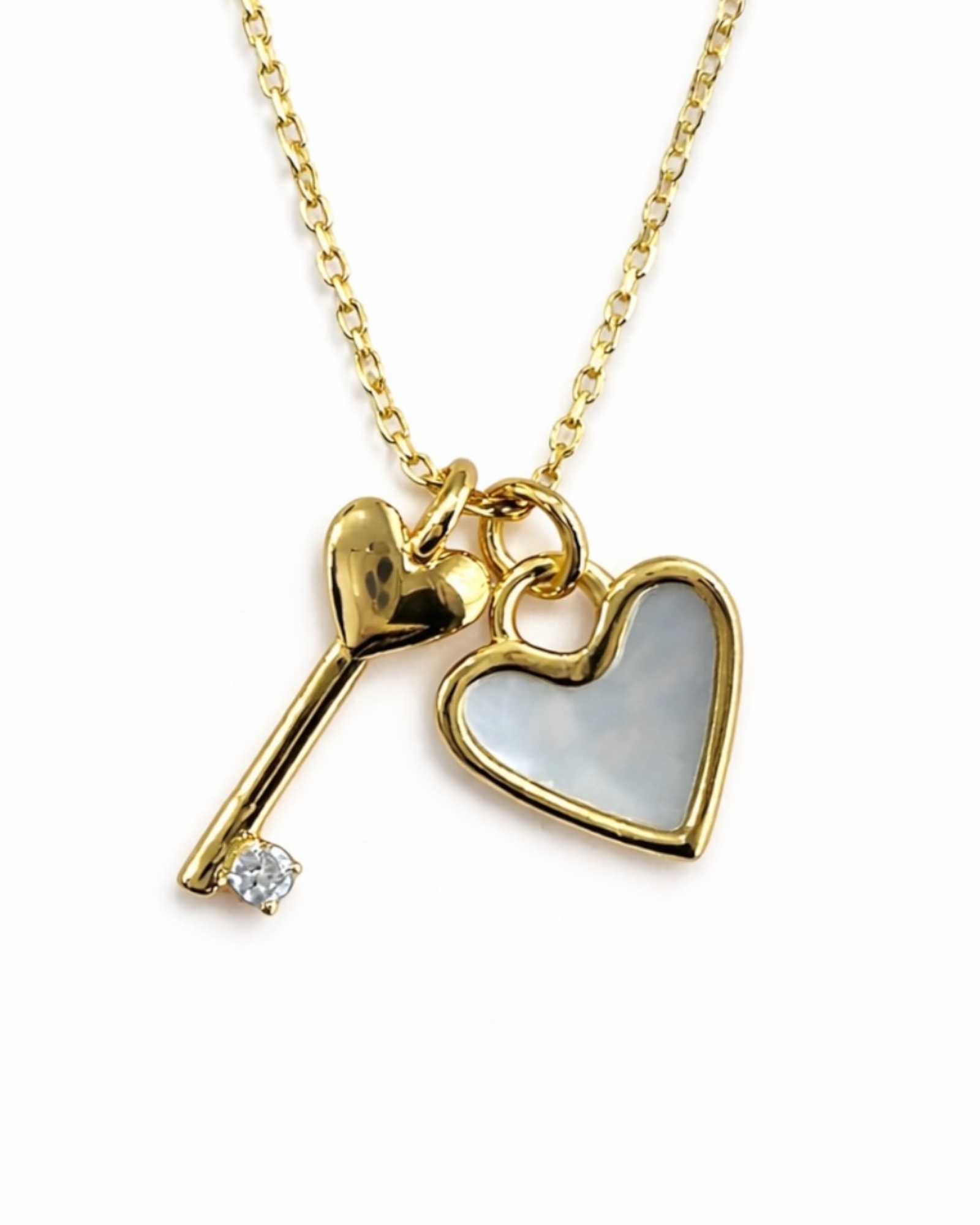 Colar Amor Secreto em Prata Dourada