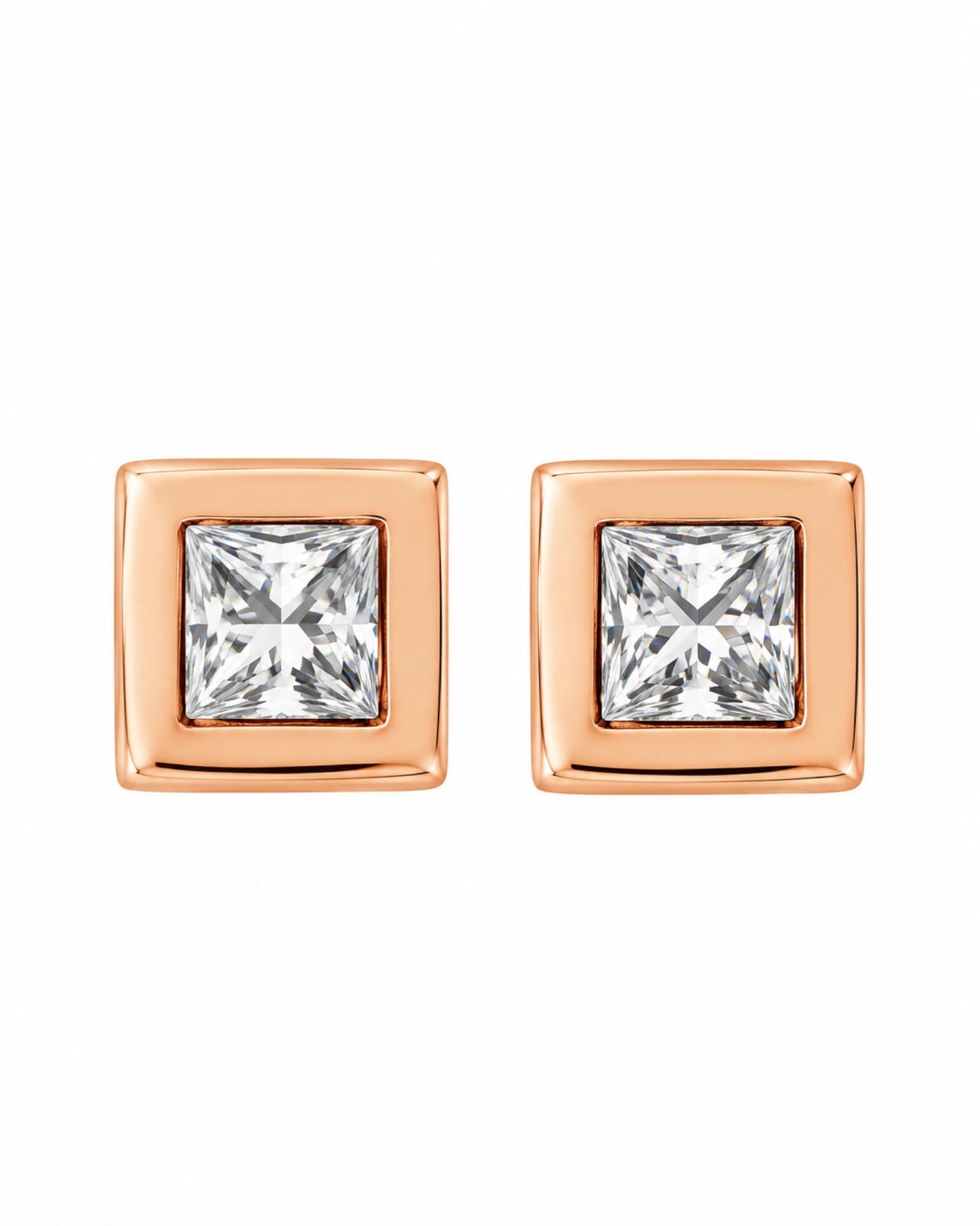 Solitaire Earrings in Gold