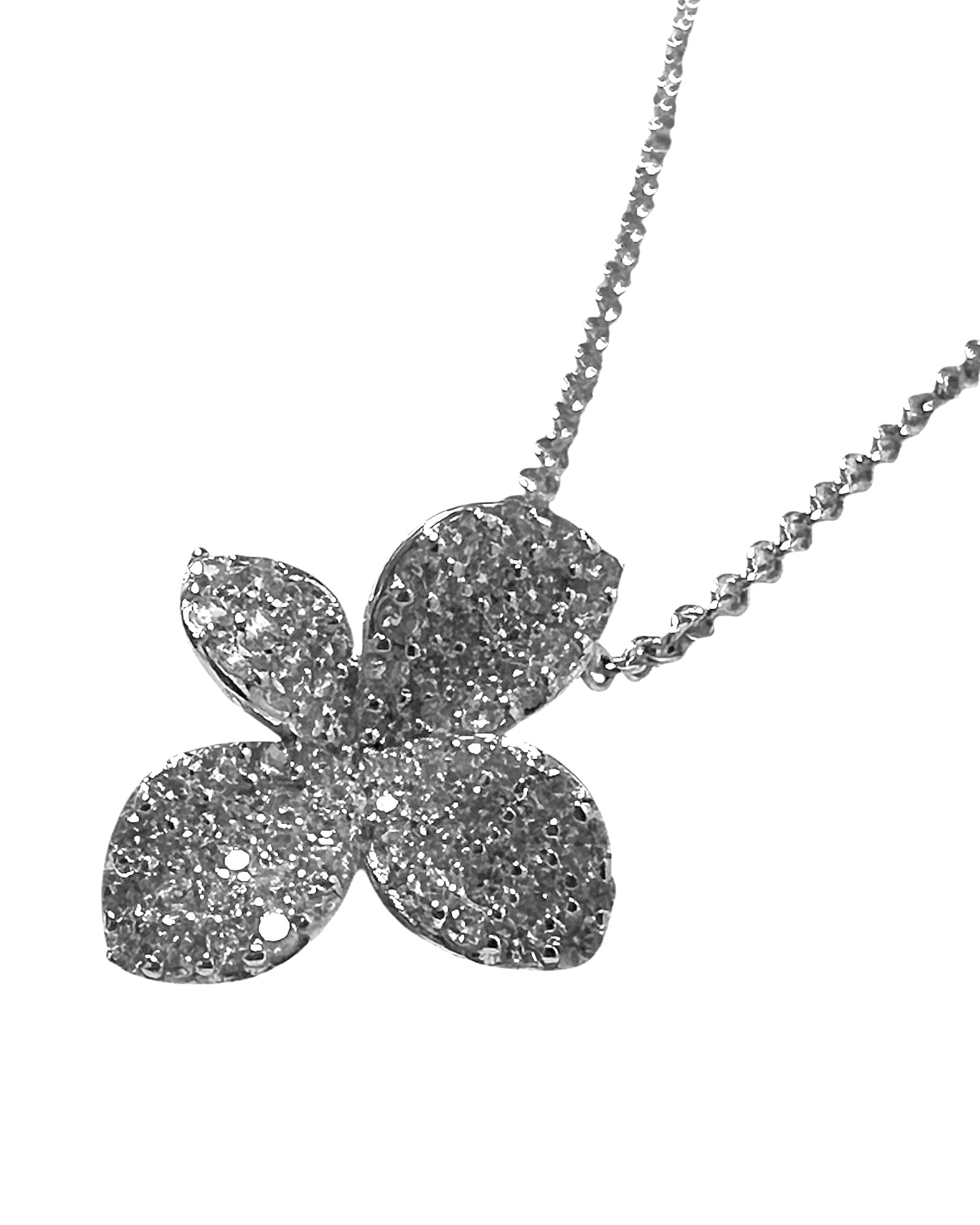 Mini Petals Necklace in Silver