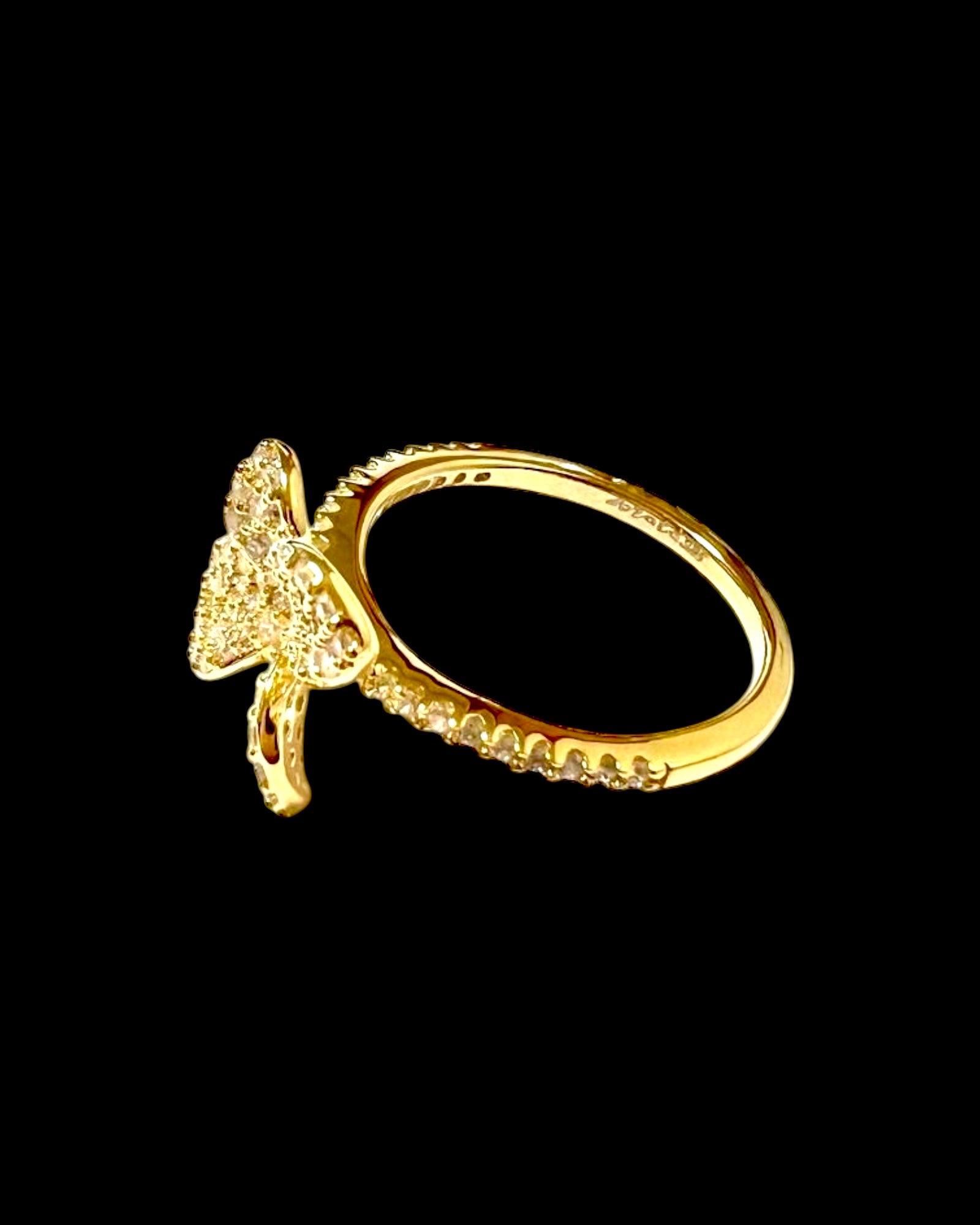 Gold Plated Silver Petals Ring