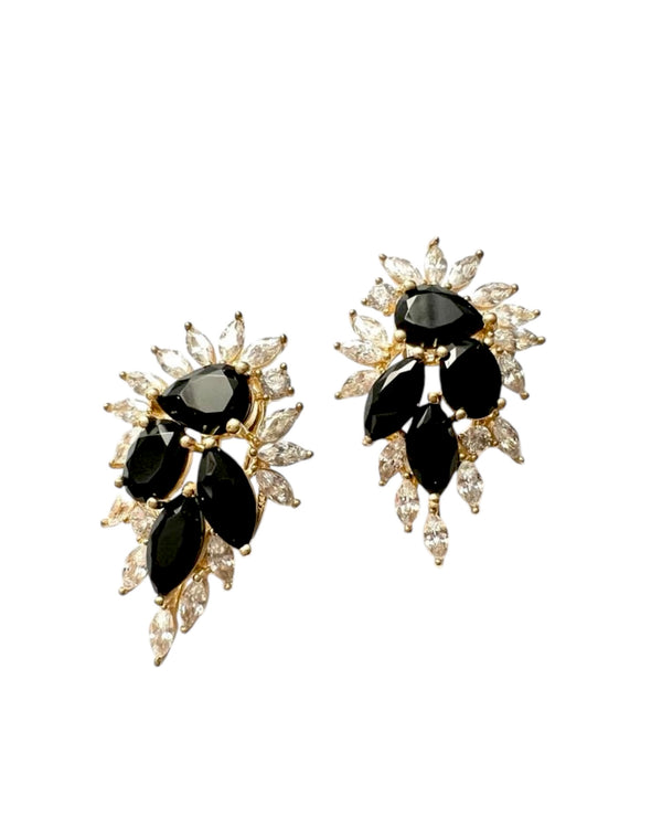 Black Cascade Earrings