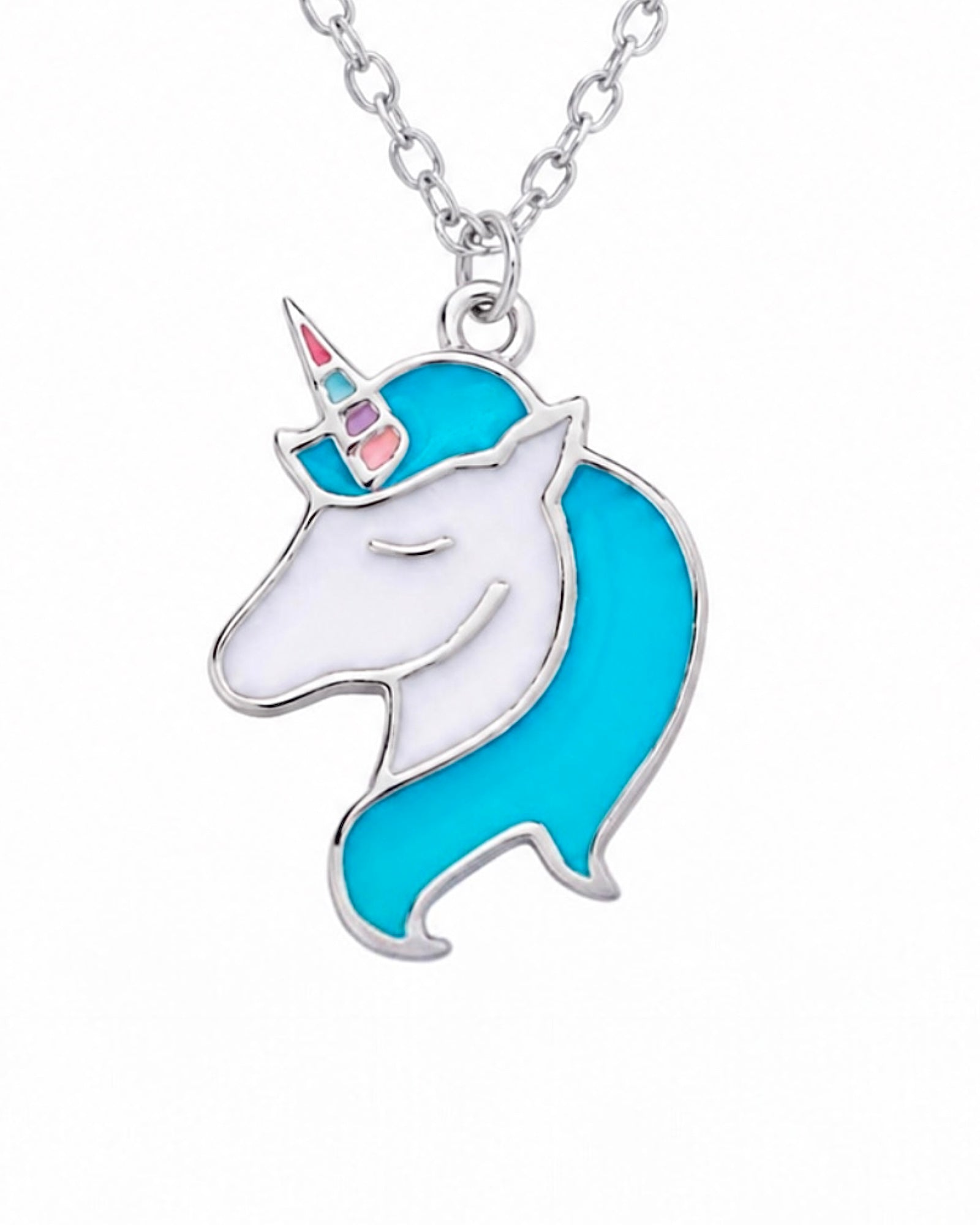 Blue Unicorn Necklace for Children