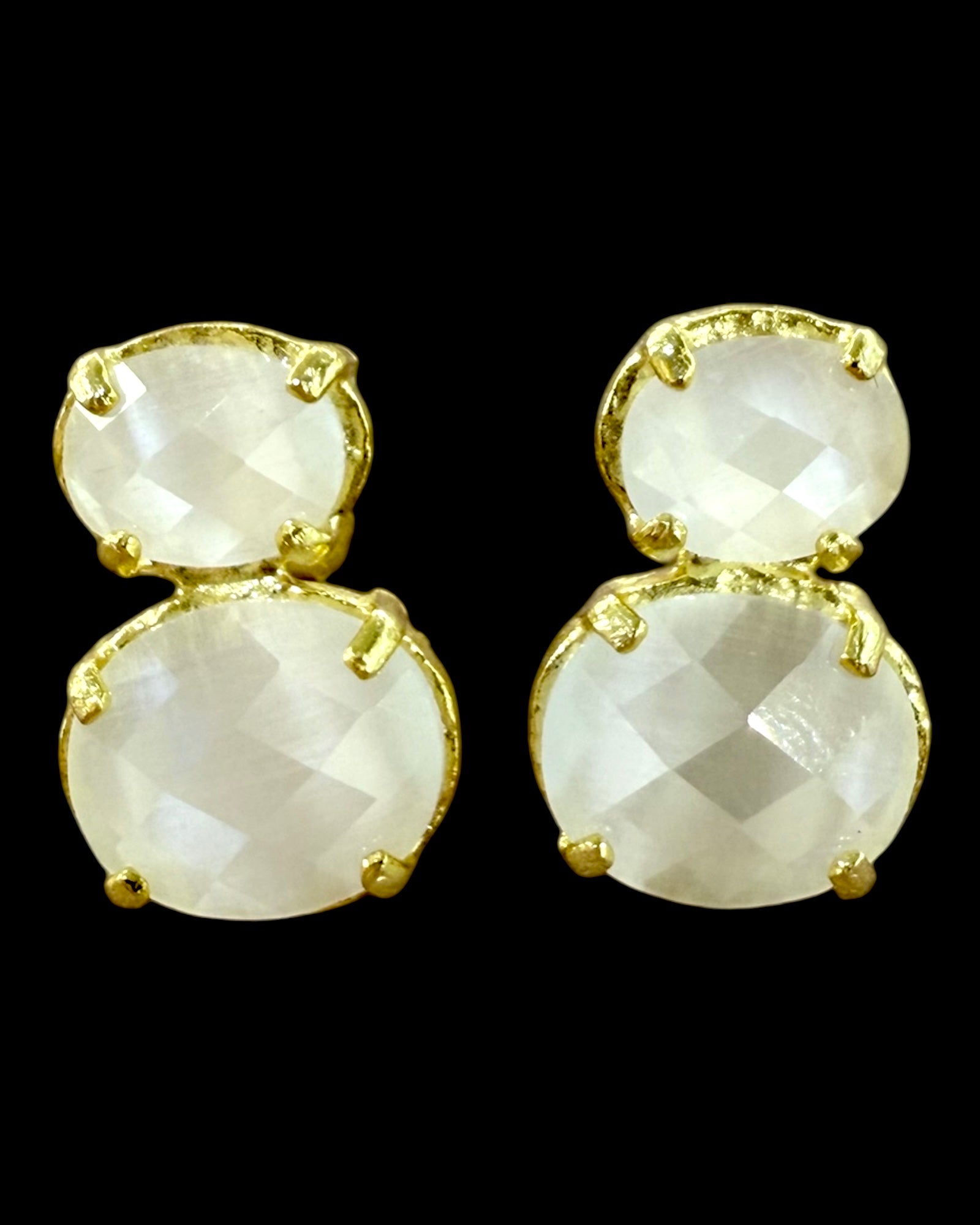 Gold Plated Silver Leaf Earrings