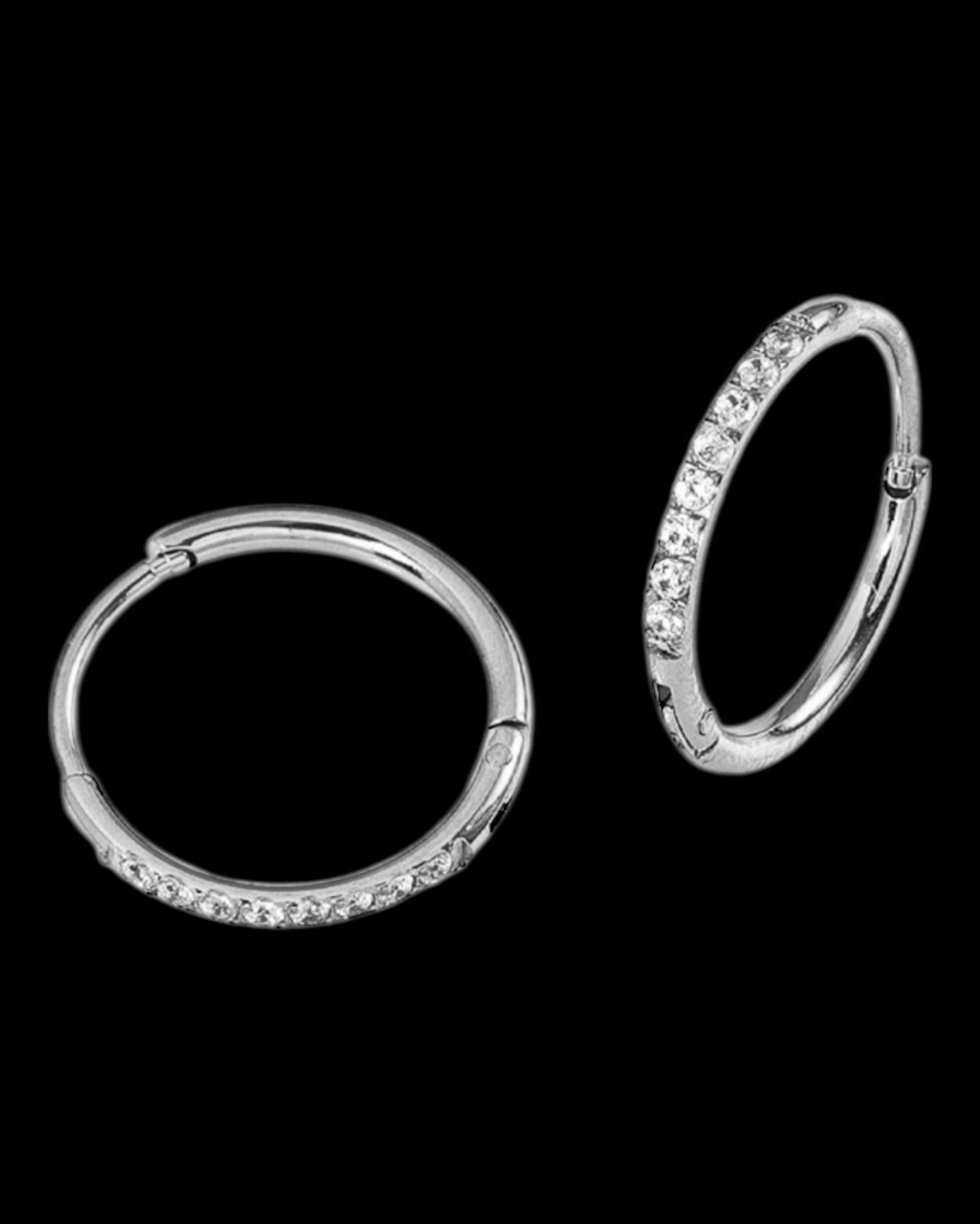 Silver Shiny Hoops