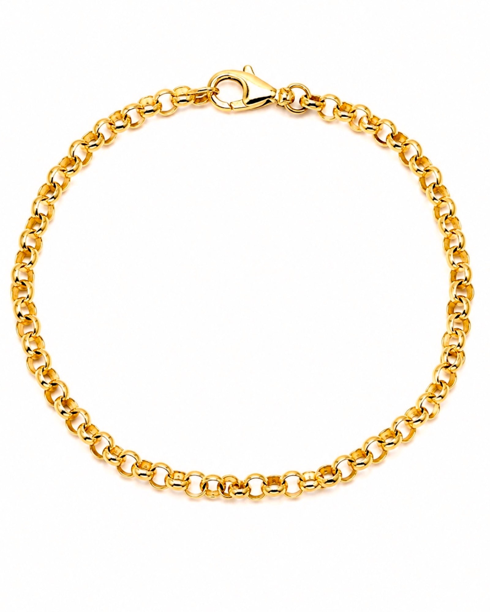 Gold-plated silver chain bracelet