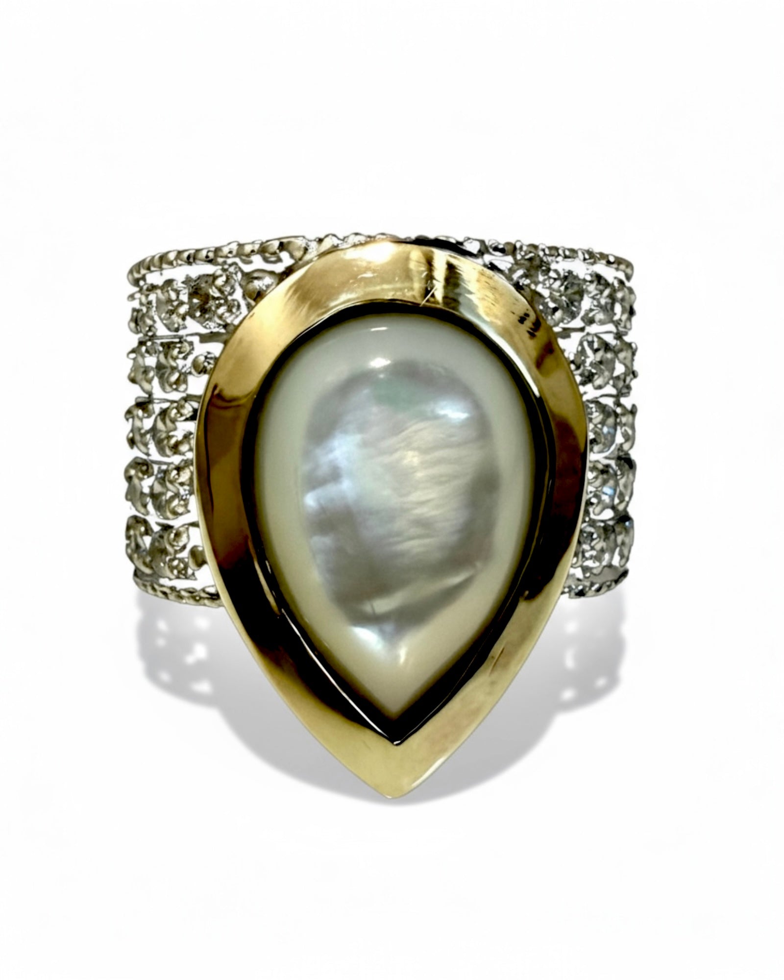 Silver and Gold Sparkle Ring