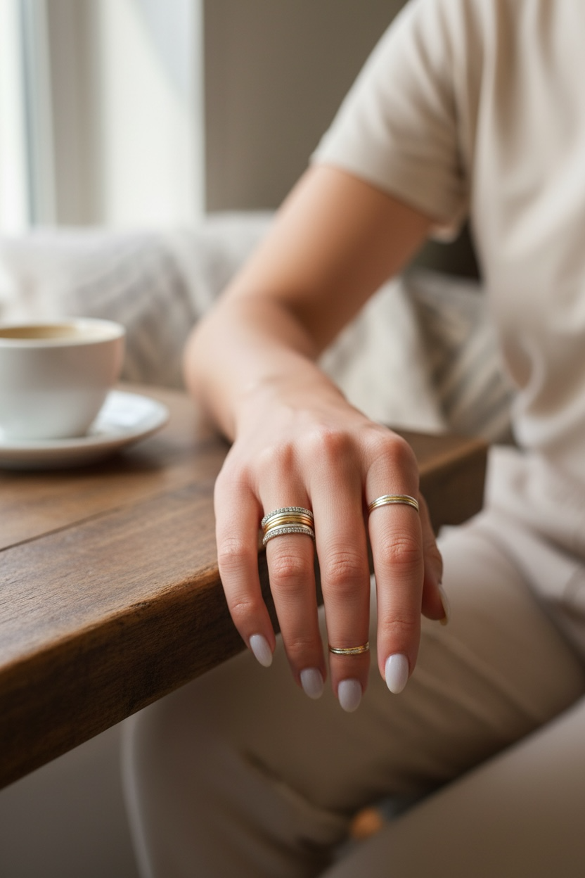 Anel/Aliança Simples em Prata (falange)