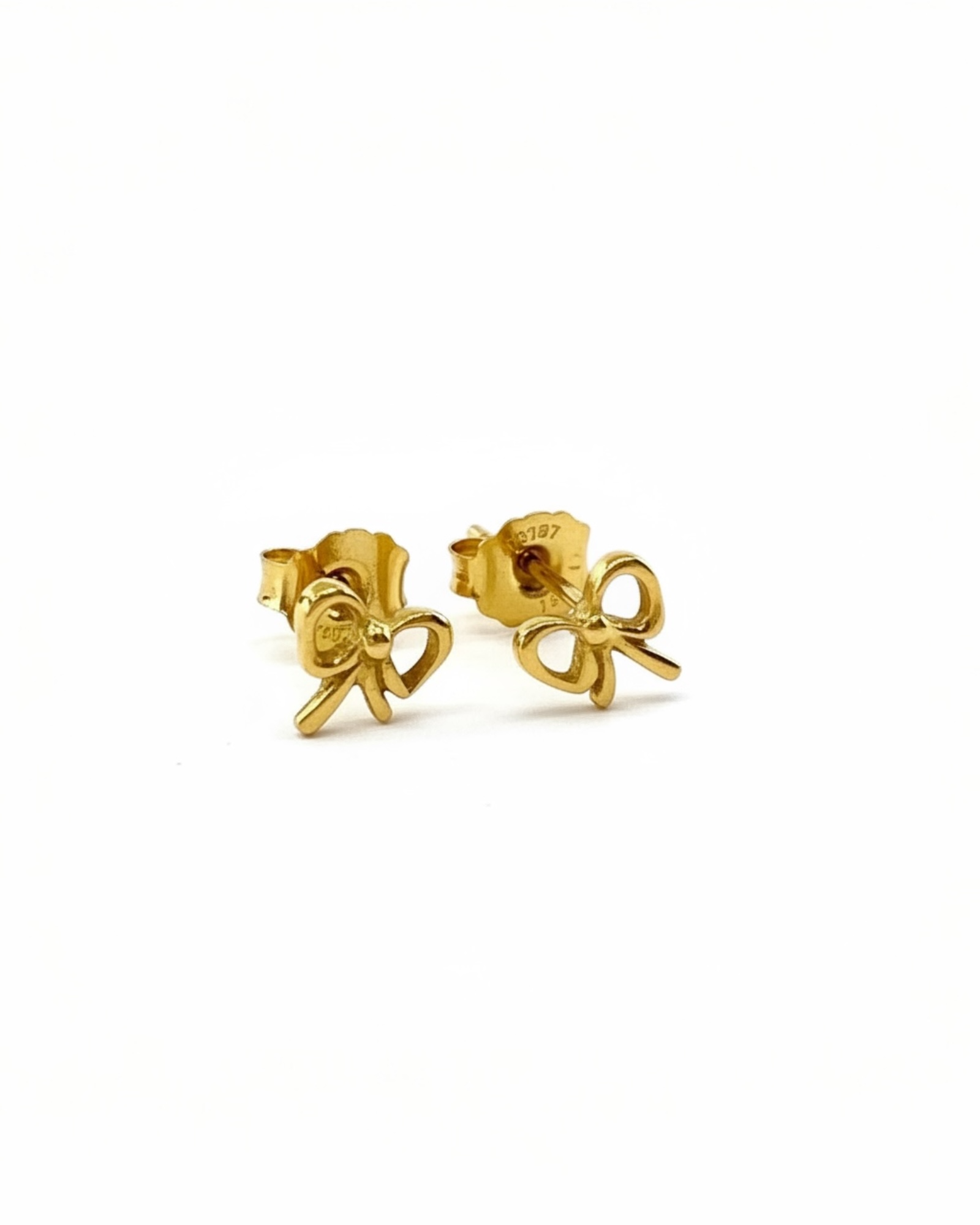 Children's Bow Earrings in 19k Gold