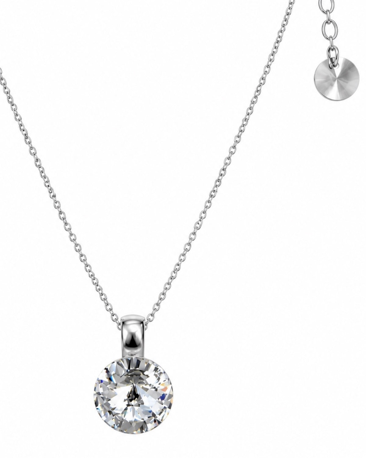 Silver Solitaire Necklace