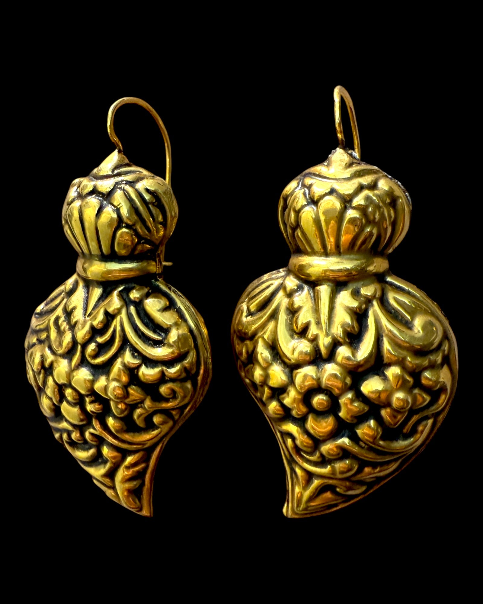 Baroque Earrings in Gold Plated Silver