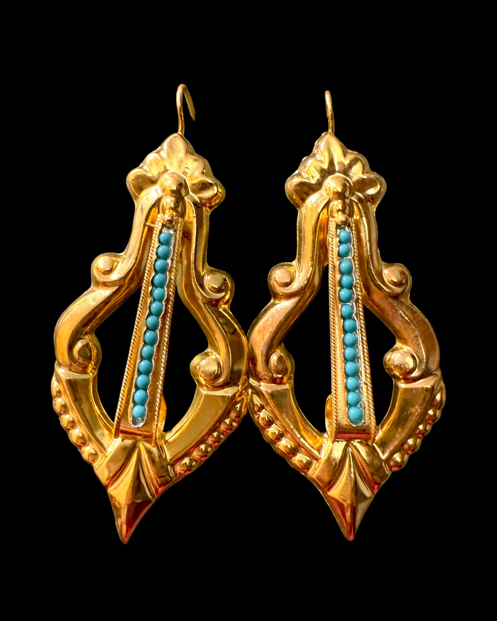 Baroque Earrings in Gold Plated Silver
