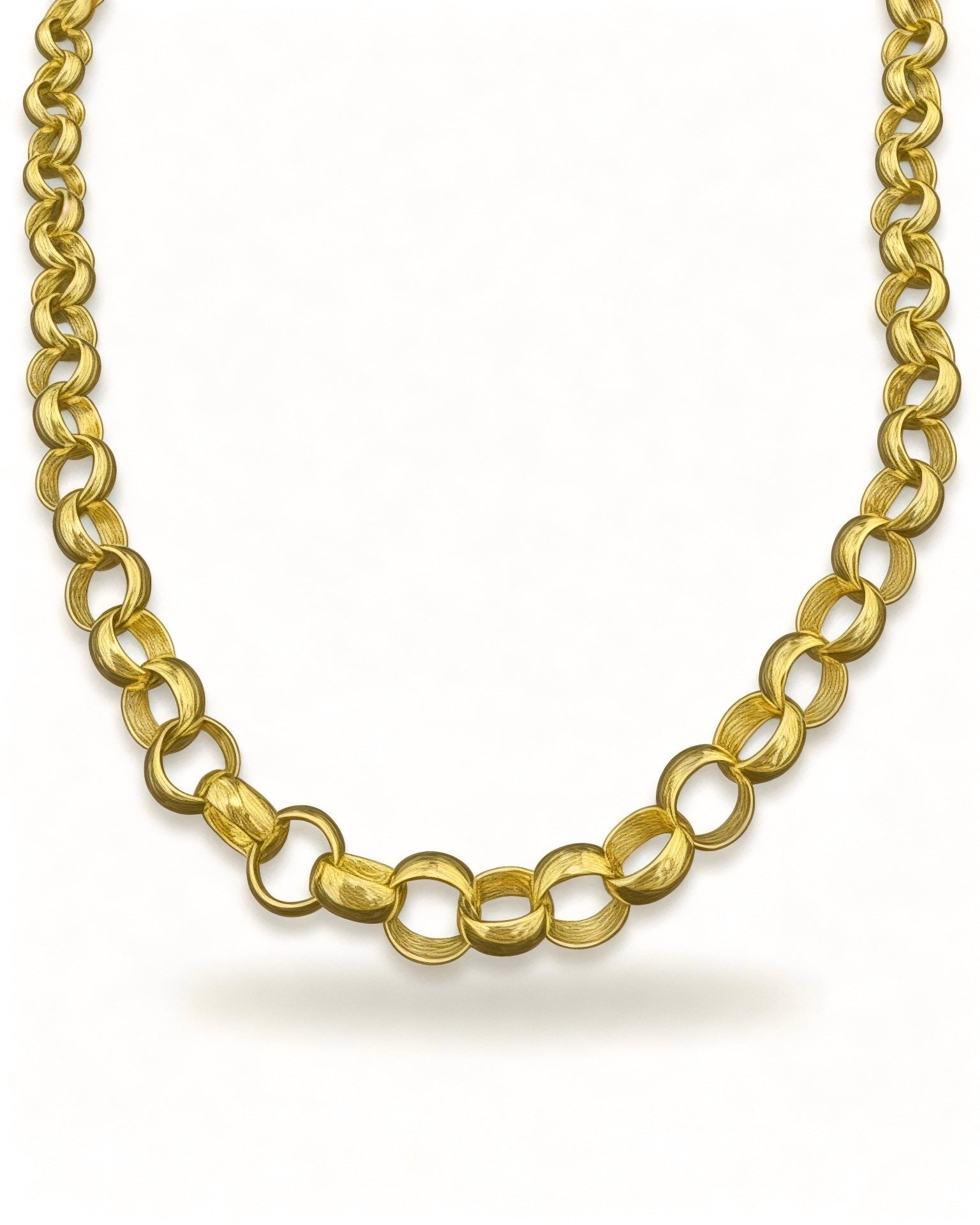 Colar Corrente em Prata Dourada