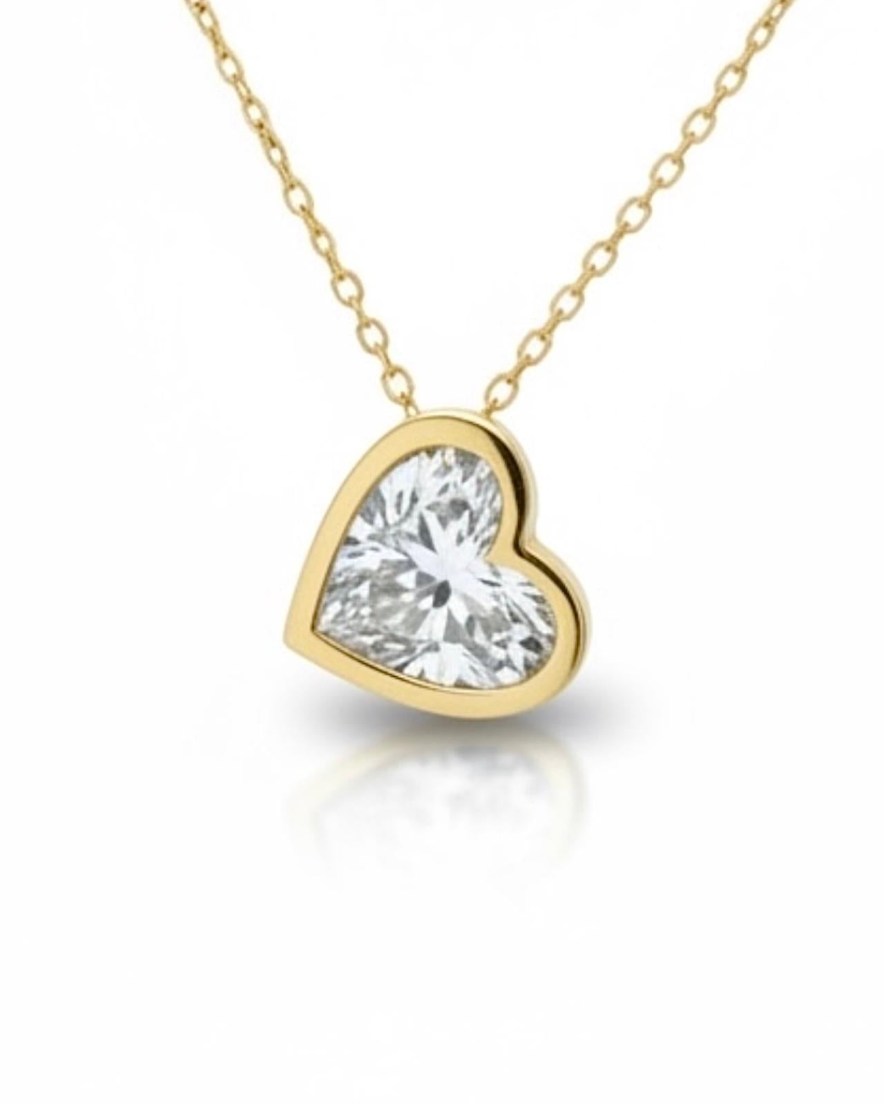 Colar Coração em Ouro 9KL