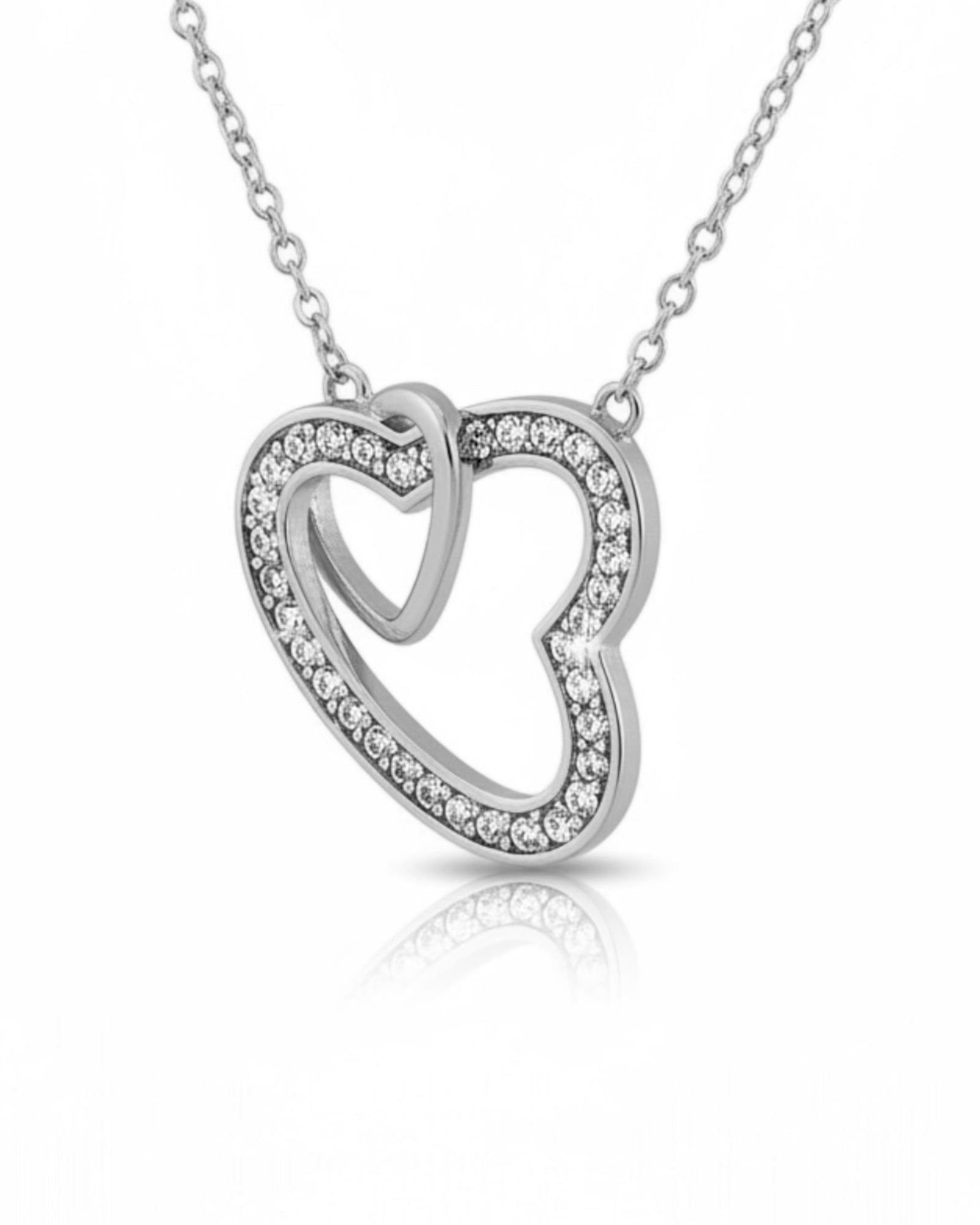 Colar Corações em Prata