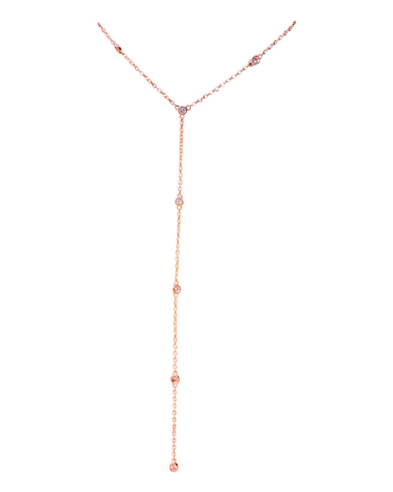Colar Decote Elegante em Prata Rosa