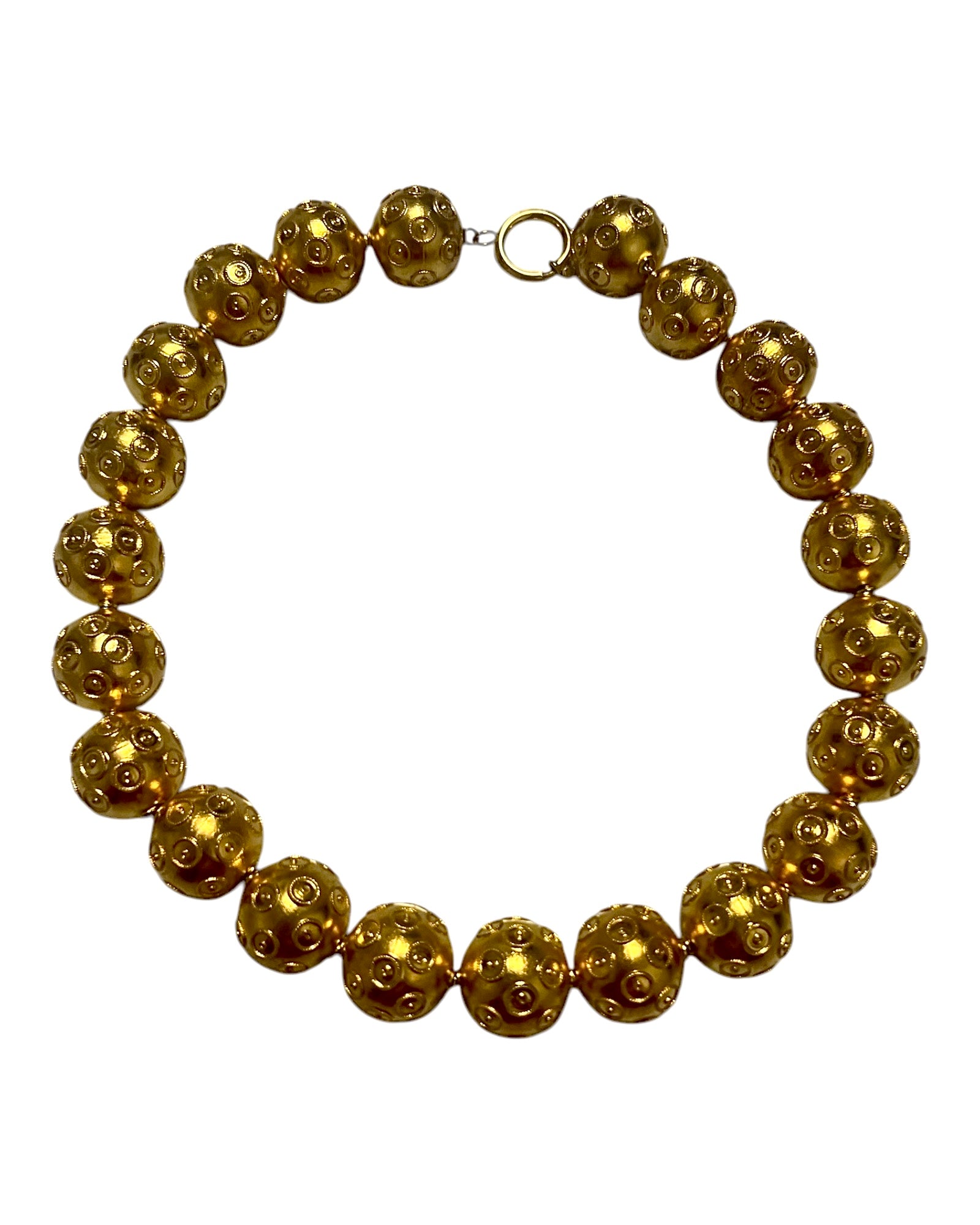 Gold Plated Silver Bead Necklace