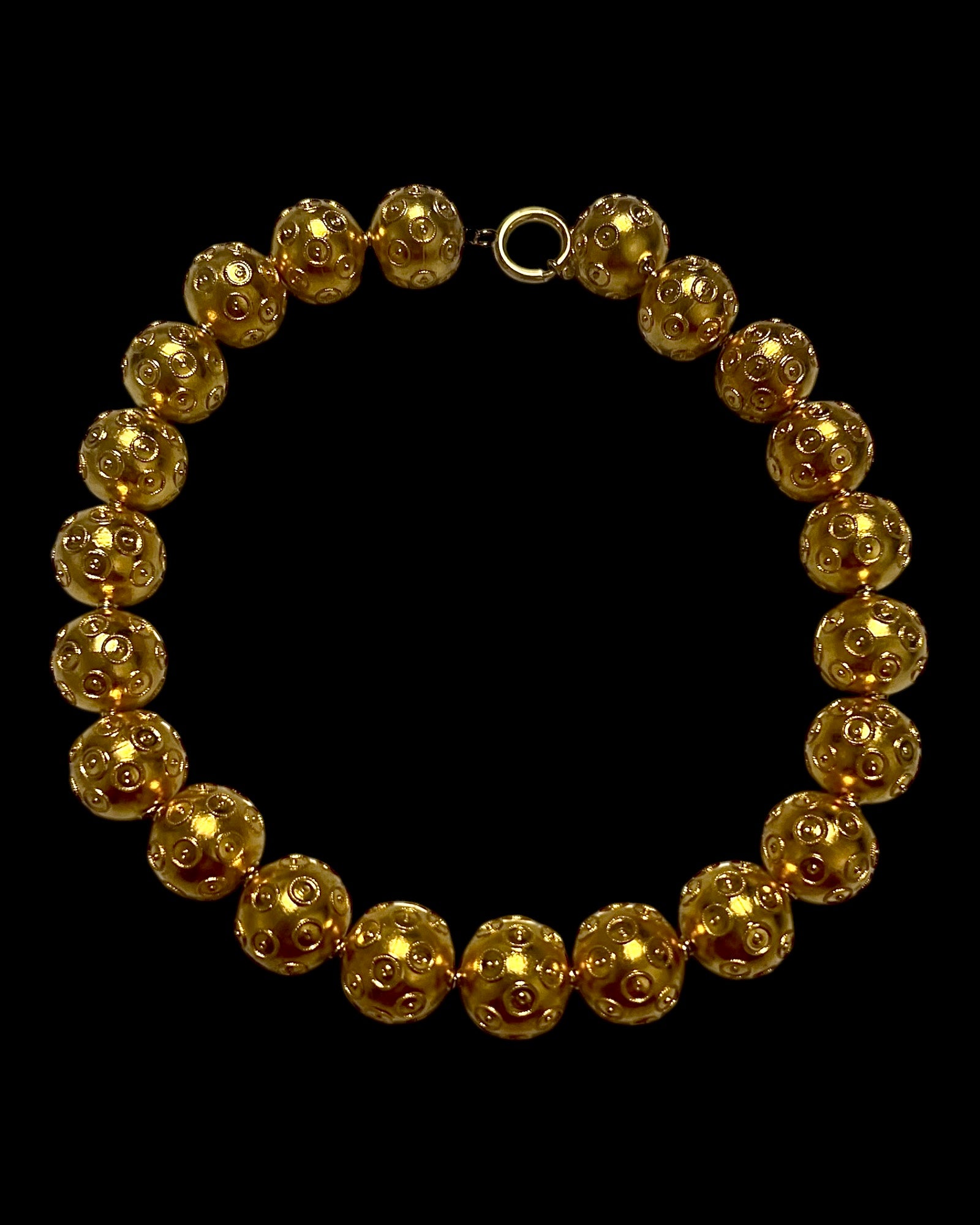 Gold Plated Silver Bead Necklace