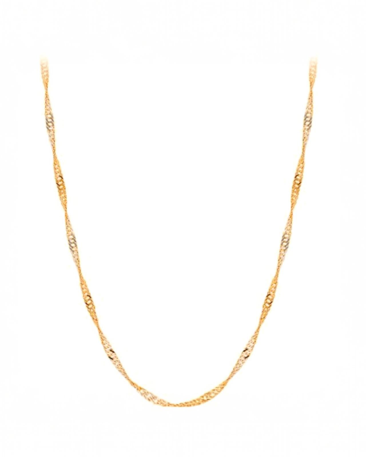Colar de Malha Singapura em Ouro