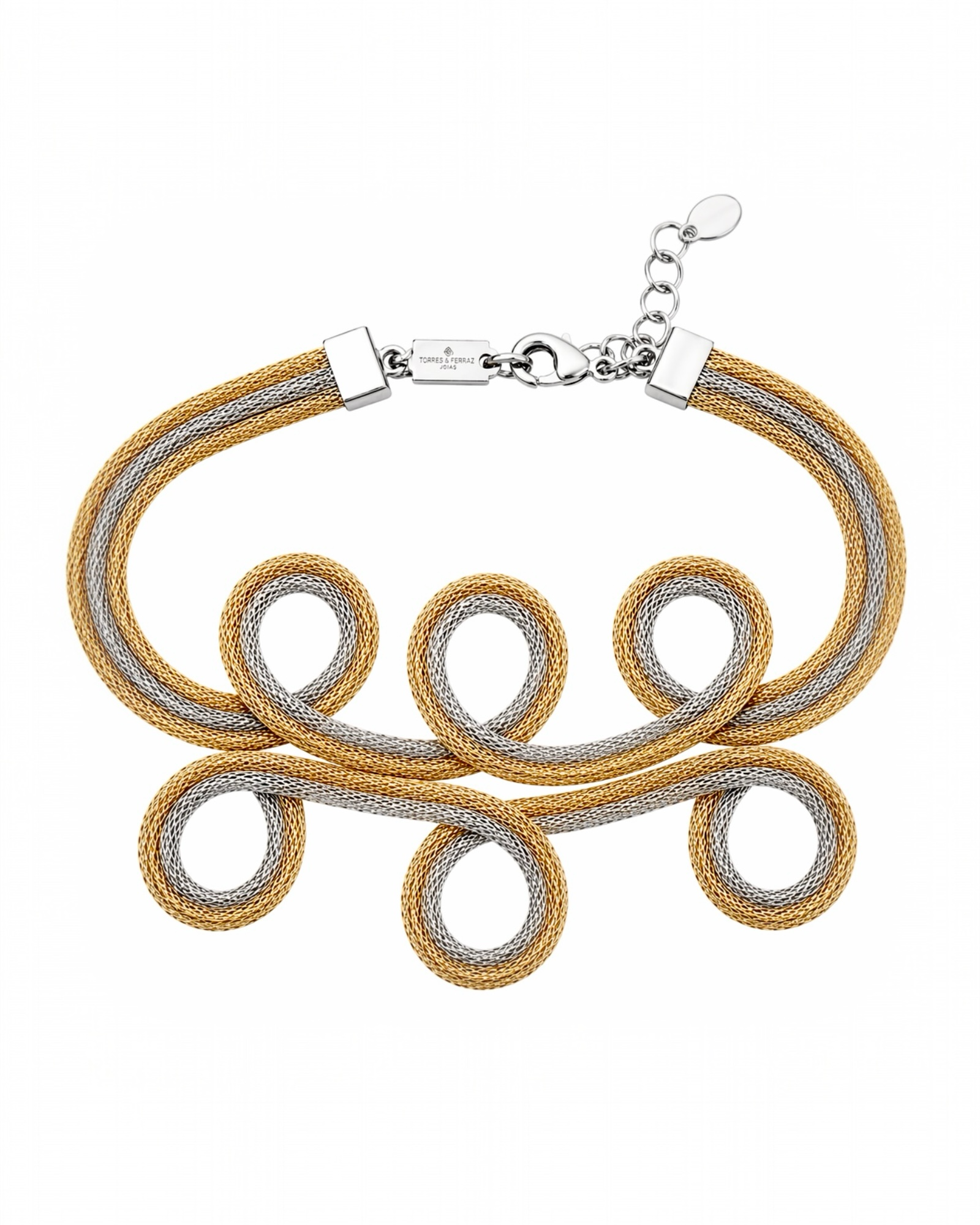 Pulseira Bicolor em Prata