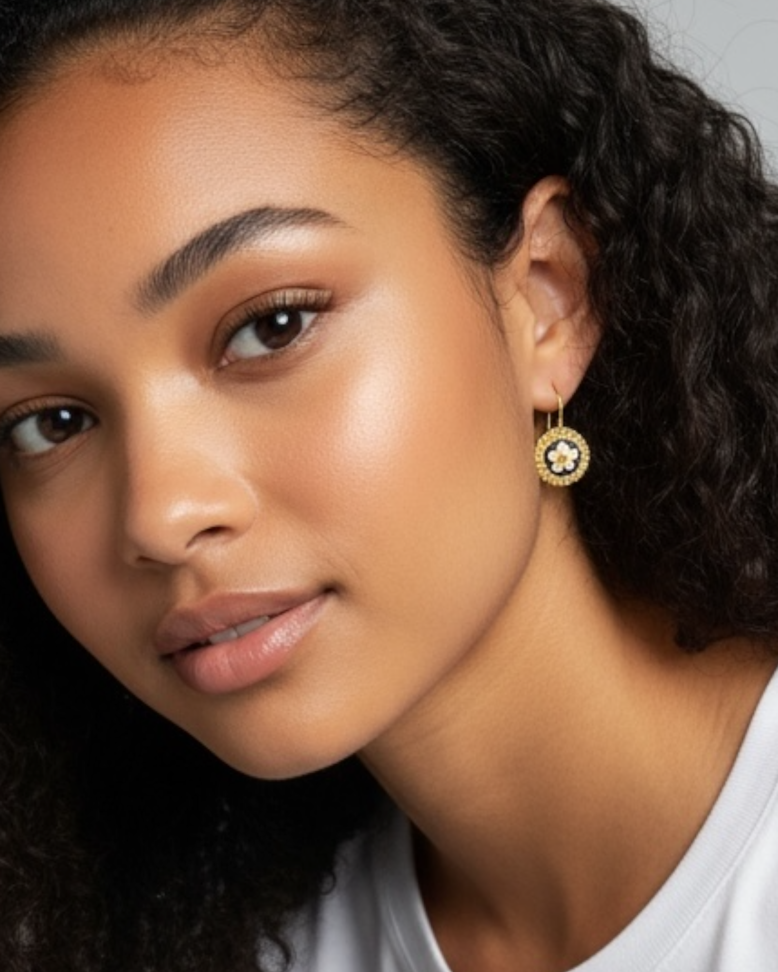 Blue Snail Earrings in Gold-Plated Silver