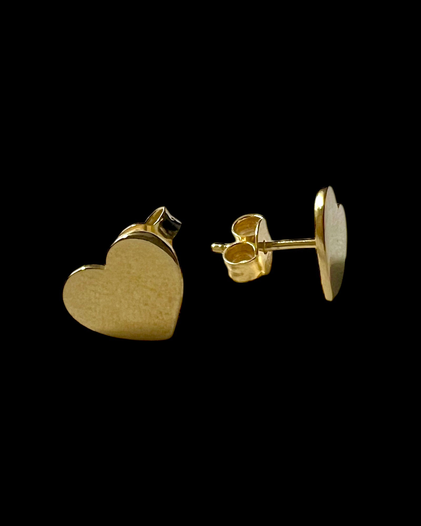 Gold Plated Silver Heart Earrings