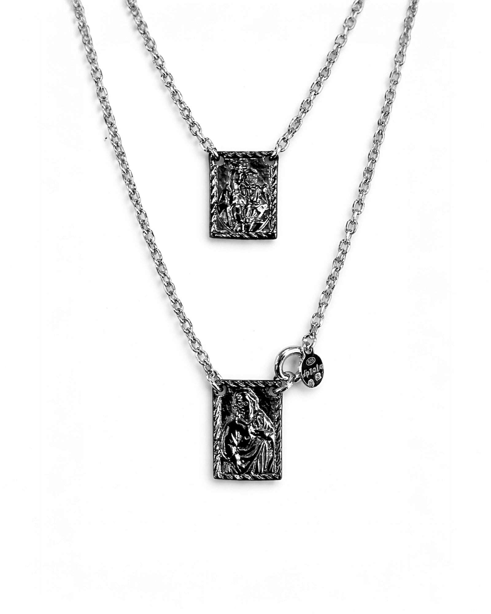 L- Escapulário Homem Malha Tradicional em Prata