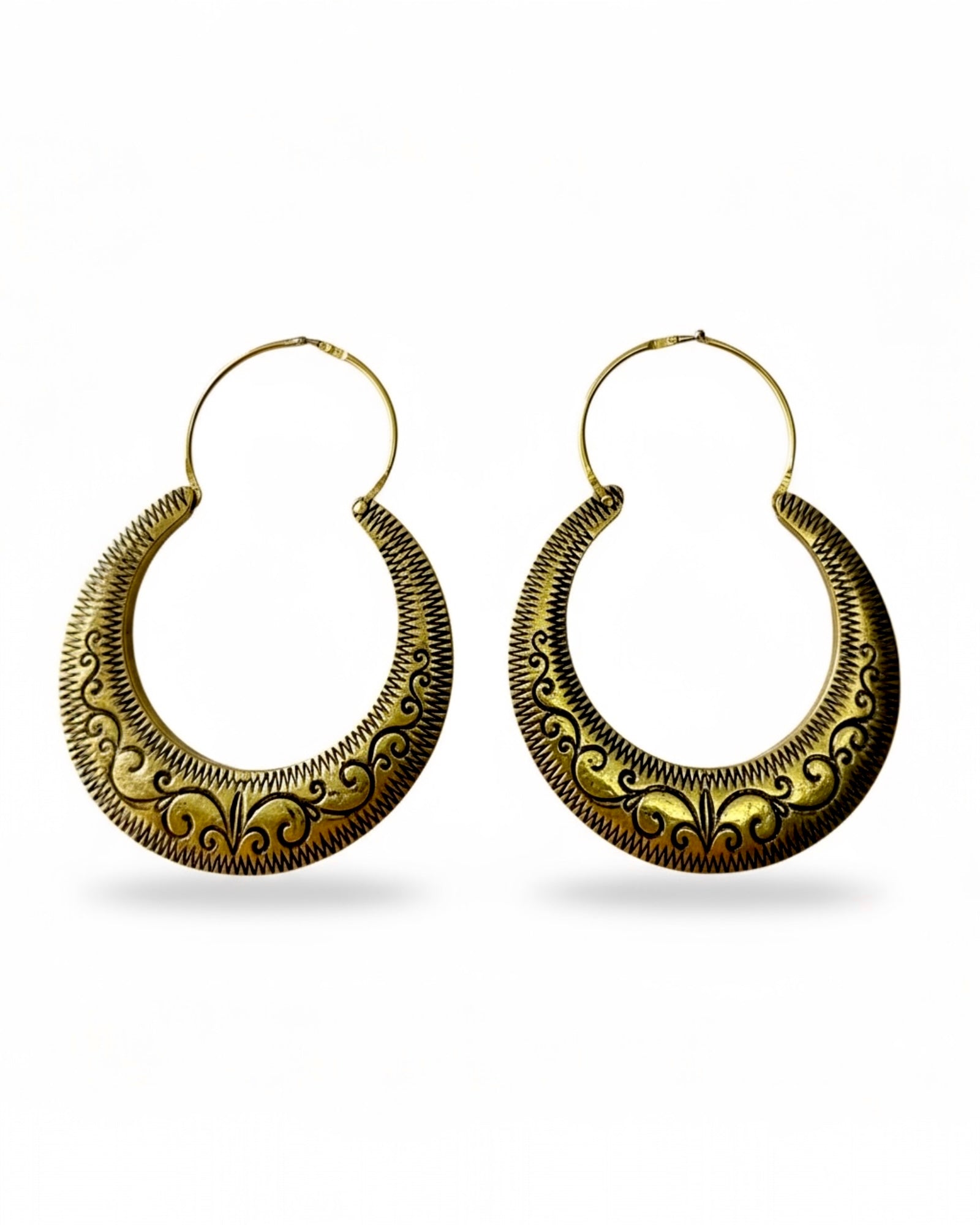 Baroque Earrings in Gilded Silver