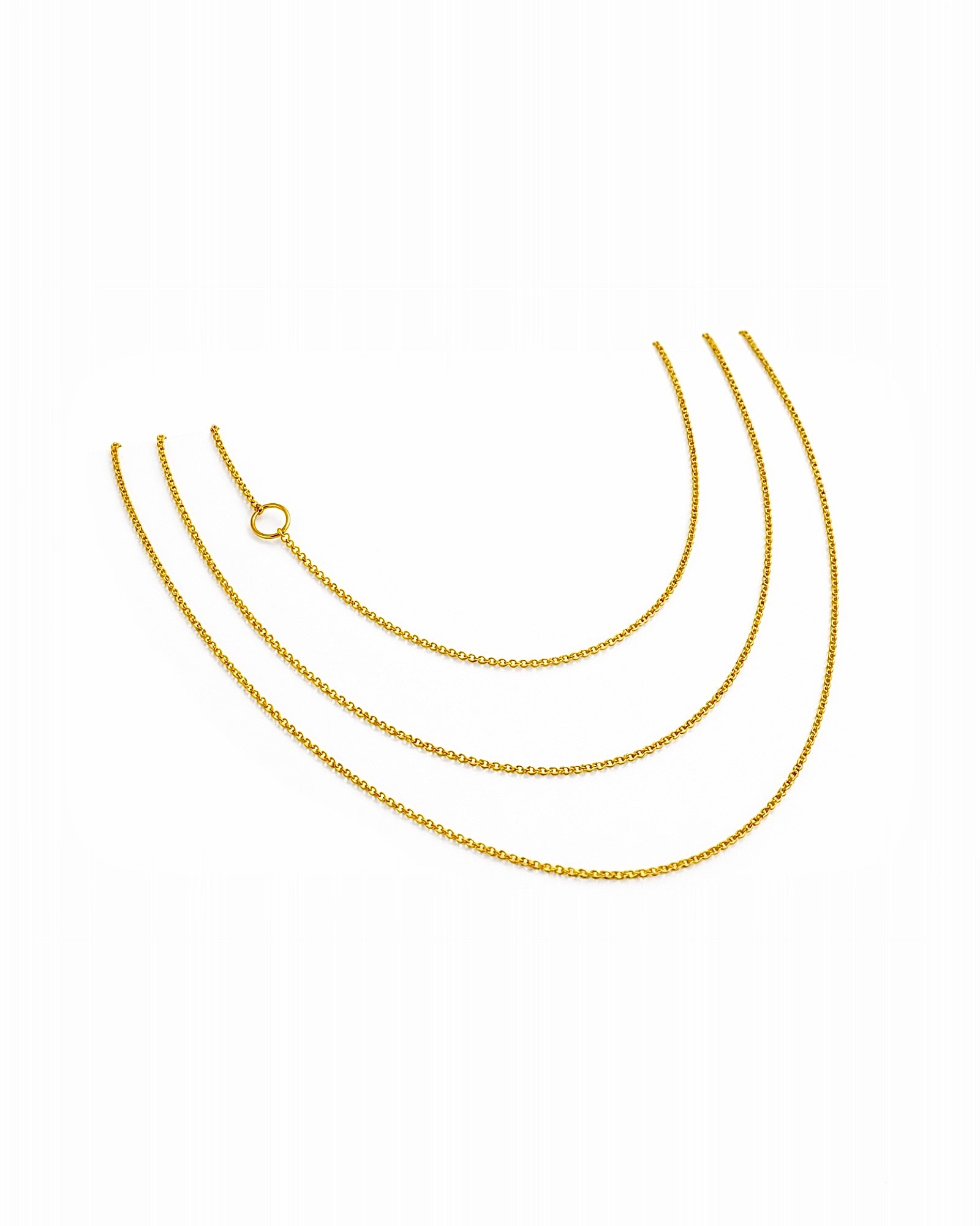 Colar Cordão em Prata Dourada