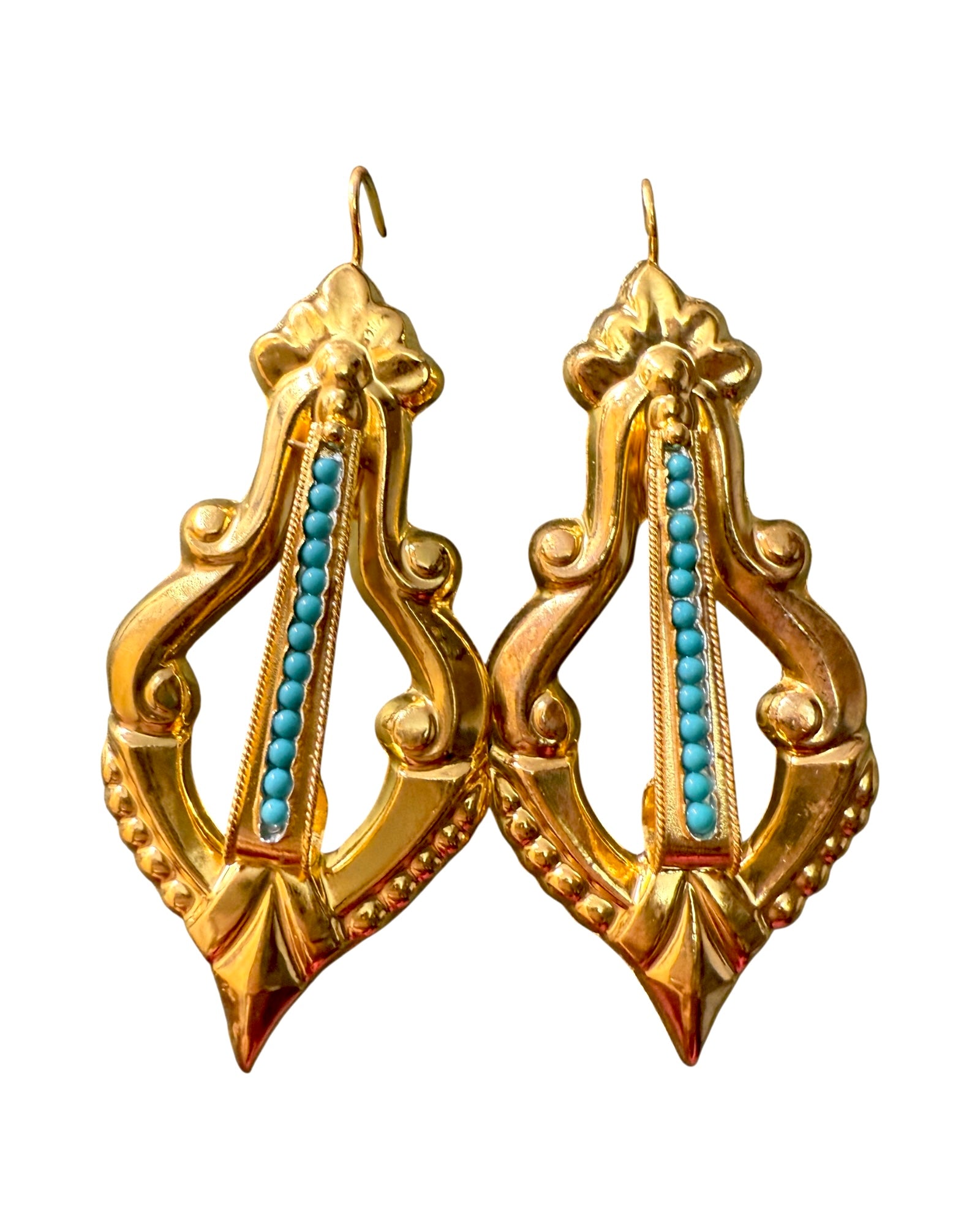 Baroque Earrings in Gold Plated Silver