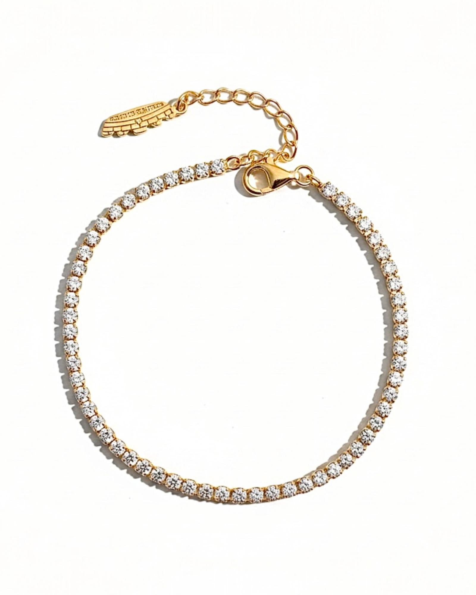 Pulseira com Brilho em Prata Dourada