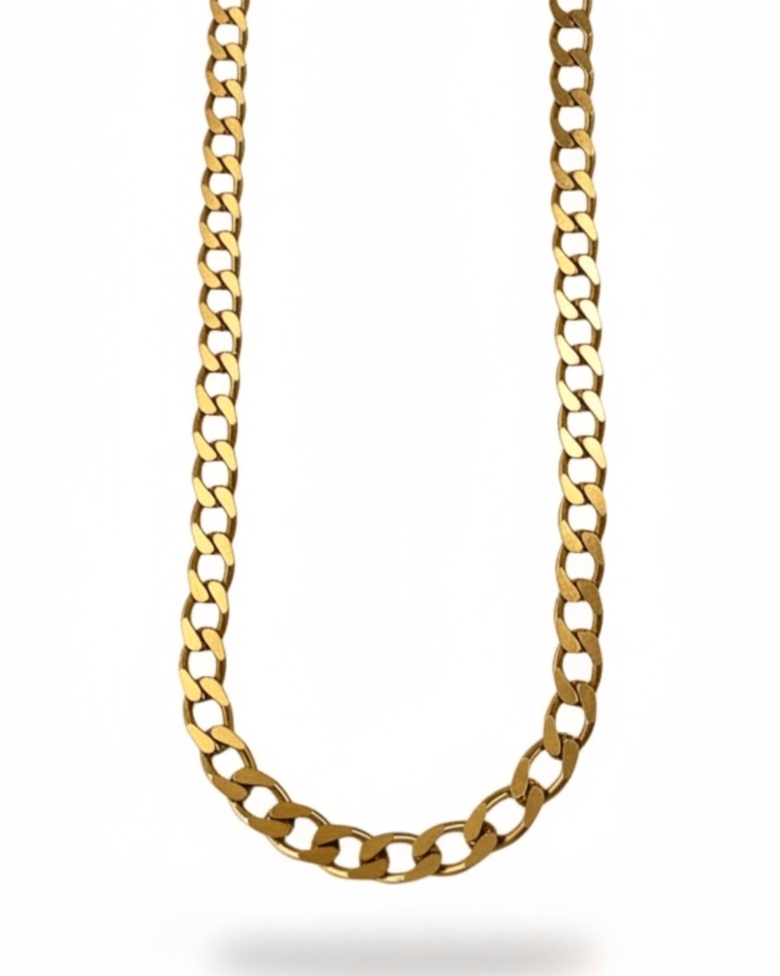 Men's Gold Plated Silver Chain Necklace