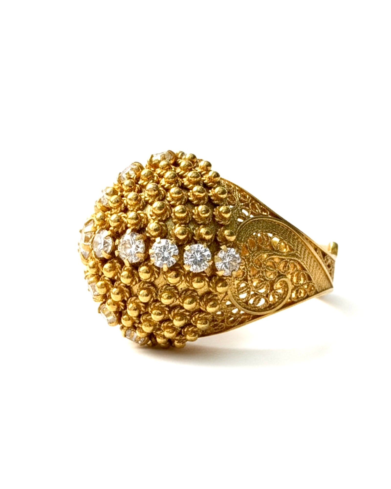 Filigree Ring in Gold-Plated Silver