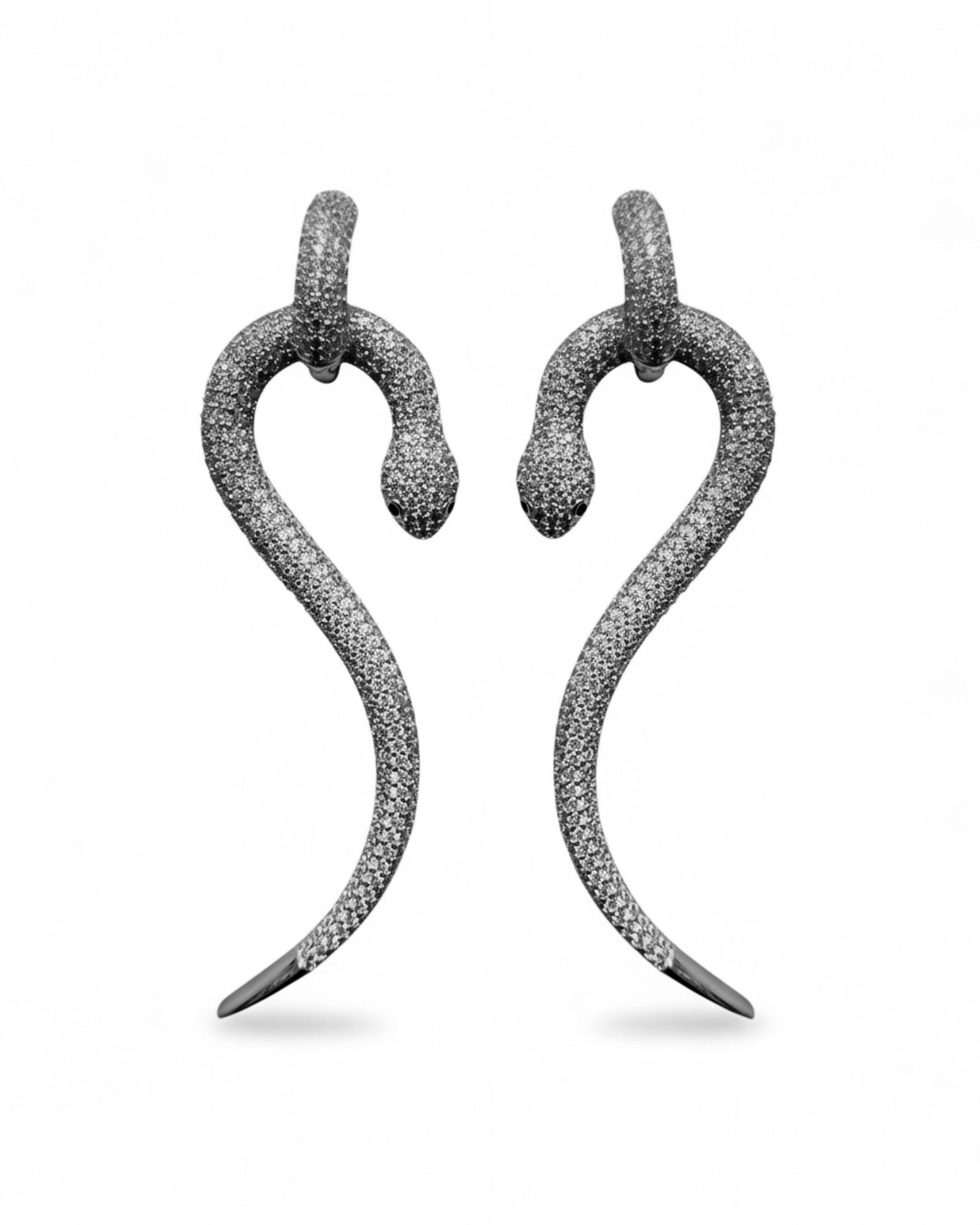Brincos Cobra em Prata