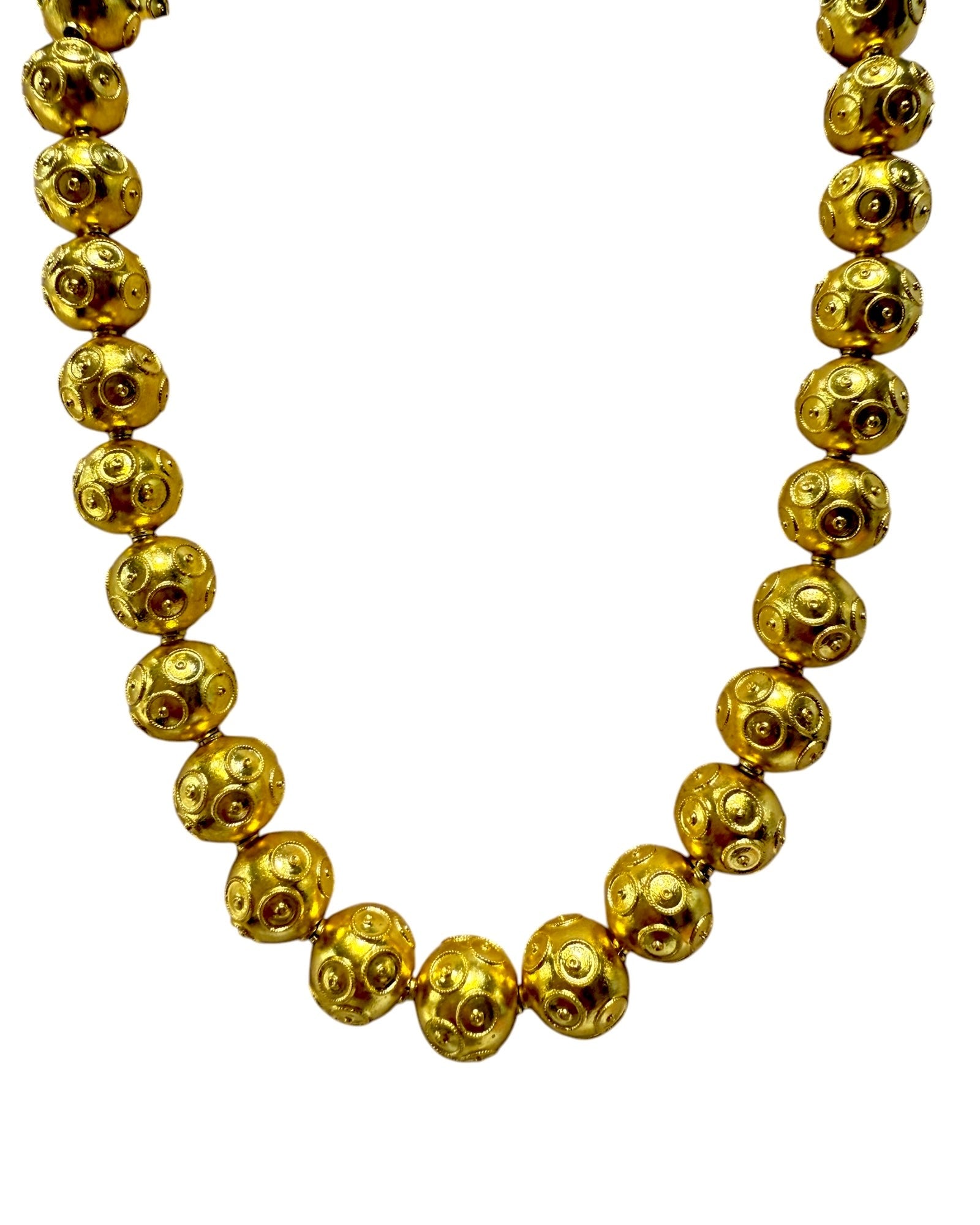Viana Beads Necklace in Gold Plated Silver