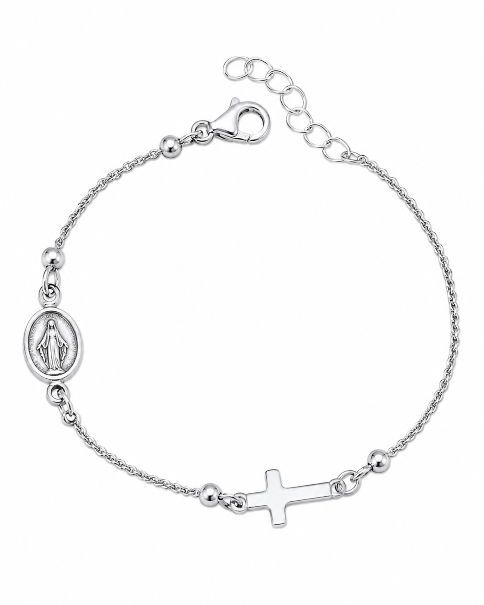 Silver Cross Bracelet