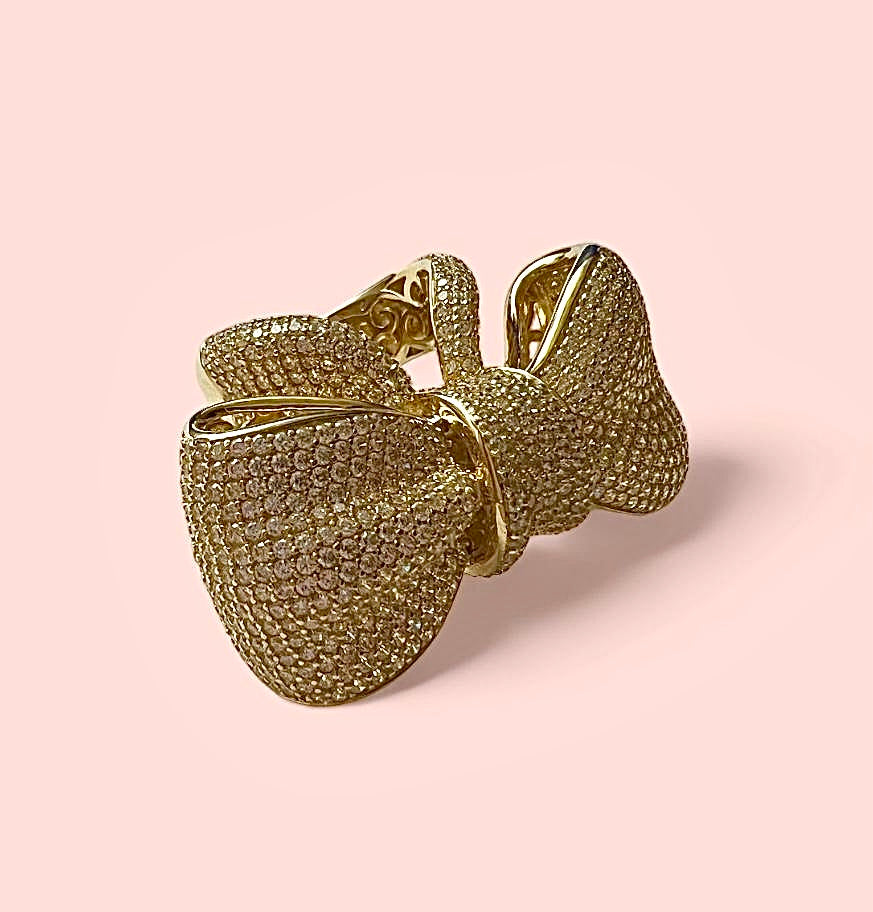 Anel Laço em Prata Dourada