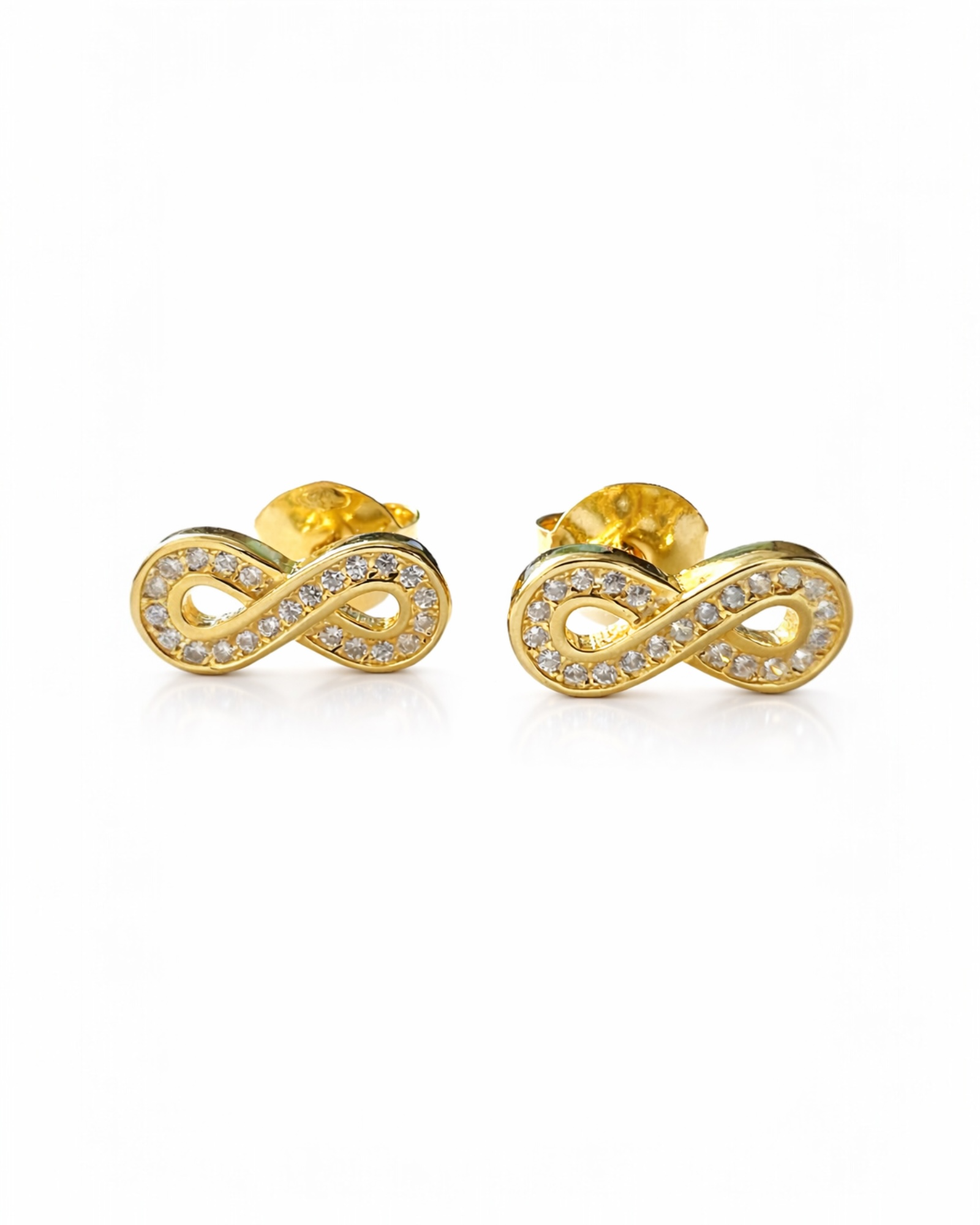 Infinity Earrings in Gold-Plated Silver