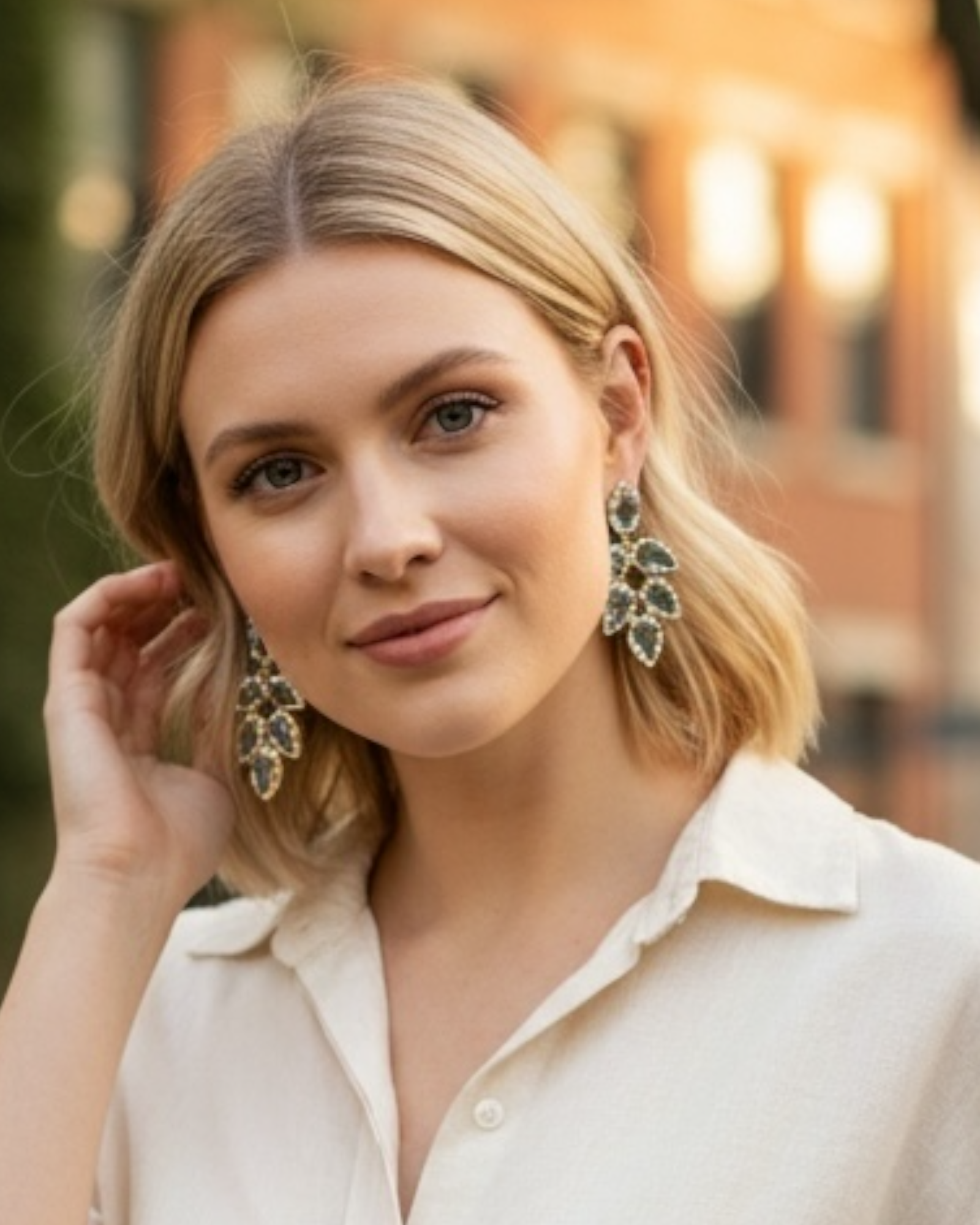 Brincos Gotas em Prata Dourada