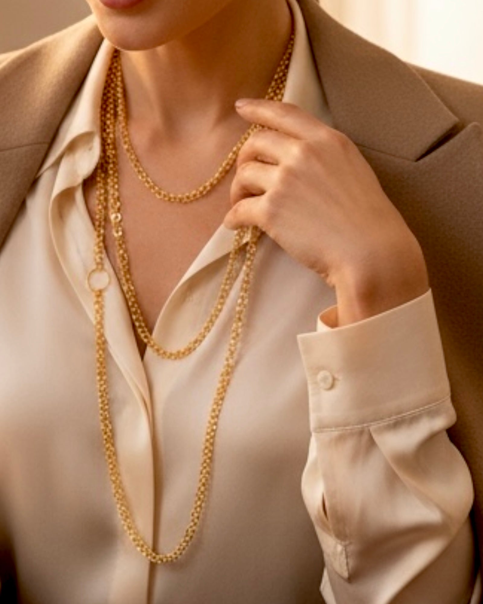 Enamel Necklace in Gold-Plated Silver