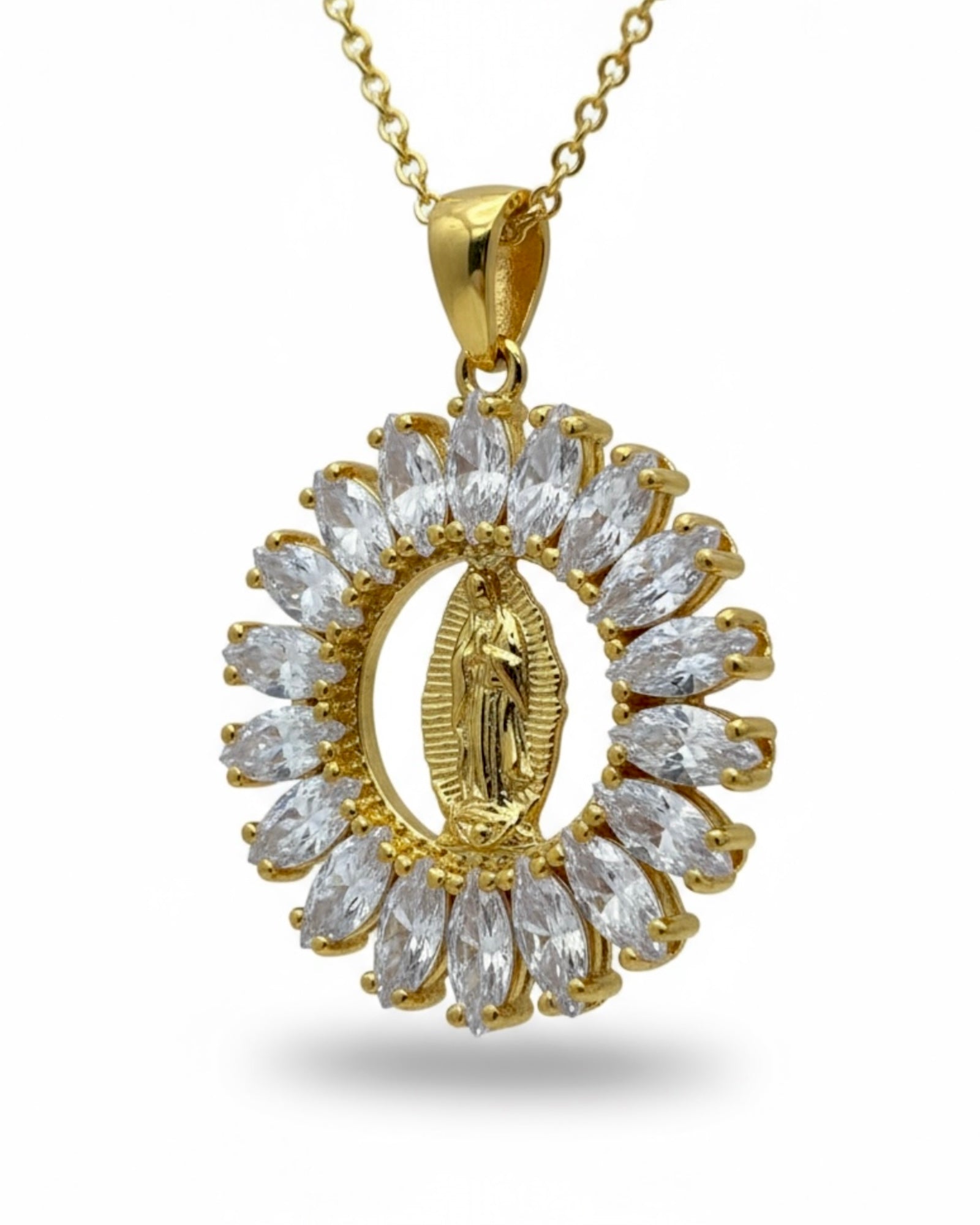 Our Lady of Grace Necklace in Gold-Plated Silver