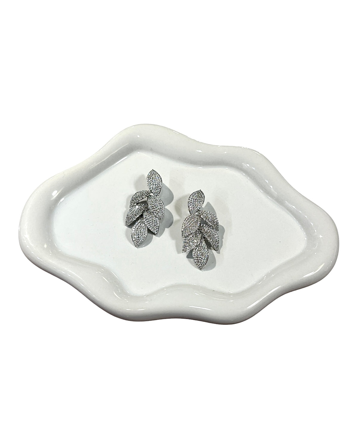 Brincos Pétalas em Prata