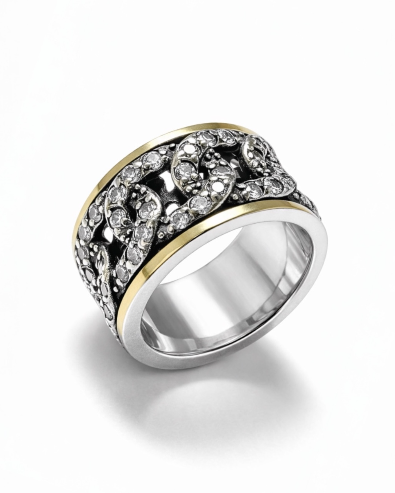 Serenity Anti-Stress Ring/Band in Silver and Gold