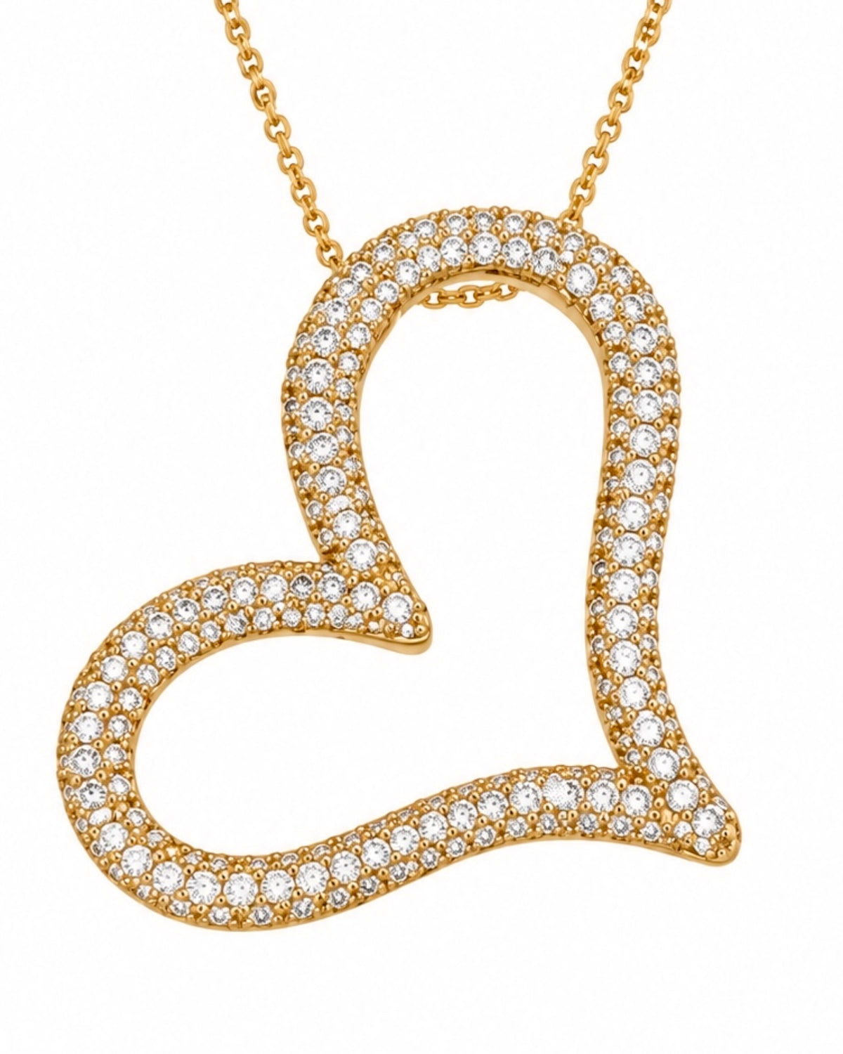 Heart Necklace in Gold-Plated Silver