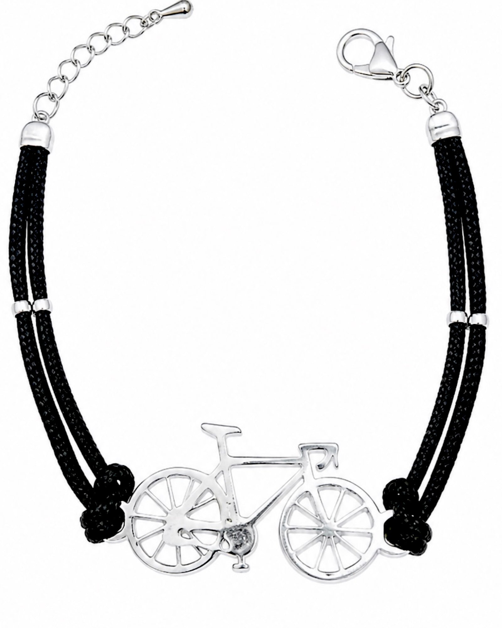 Silver Bicycle Bracelet