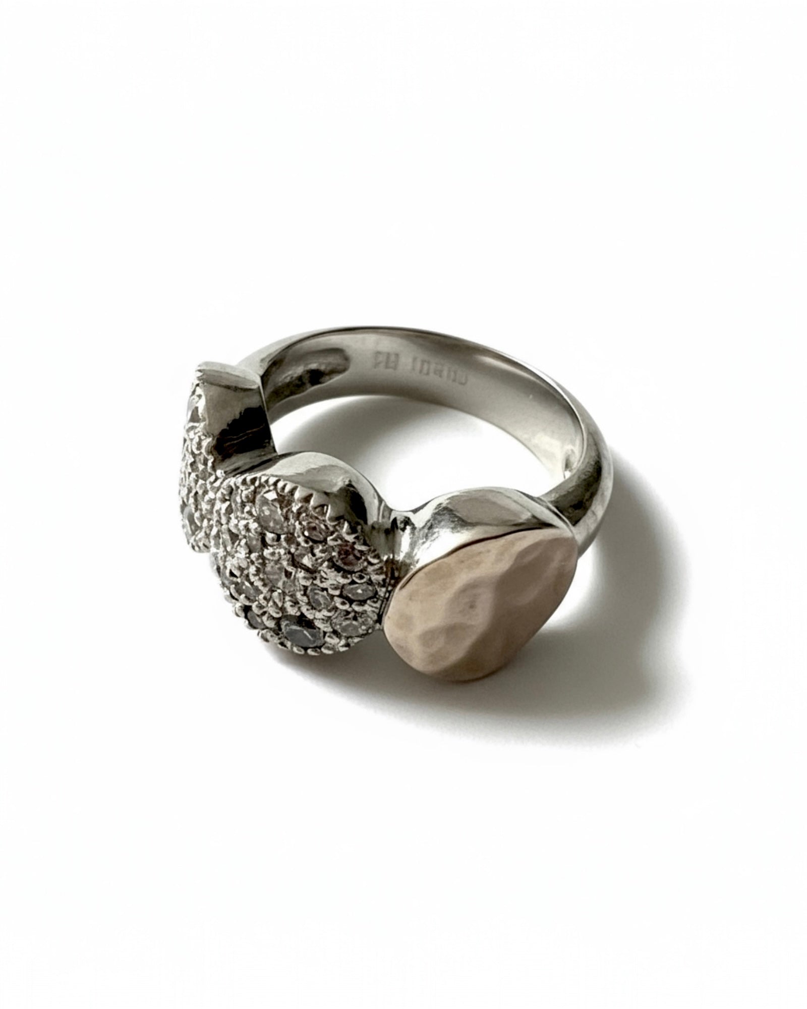 Circles Ring in silver and gold