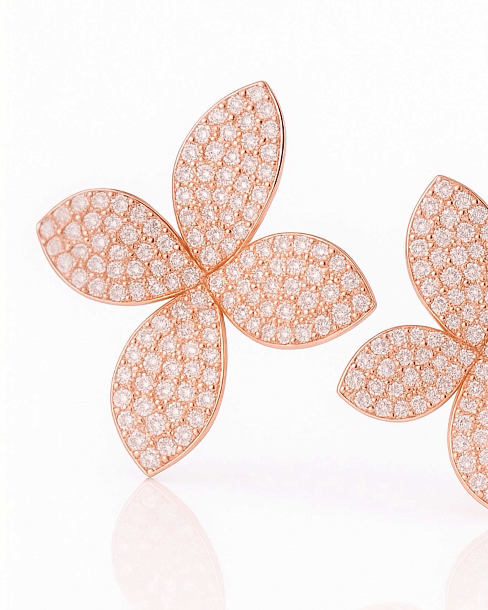 Rose Gold Petal Earrings